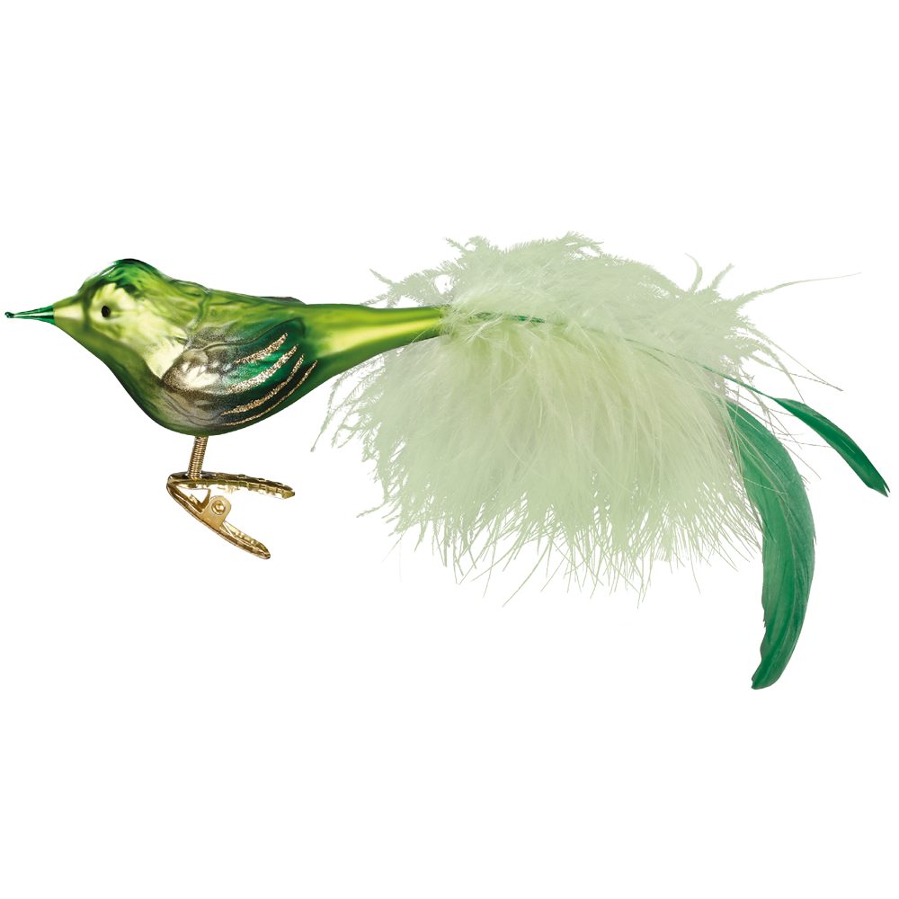 INGE-GLAS® Christbaumschmuck Green Bird 10,5cm Vogel (1-tlg), mundgeblasen, günstig online kaufen