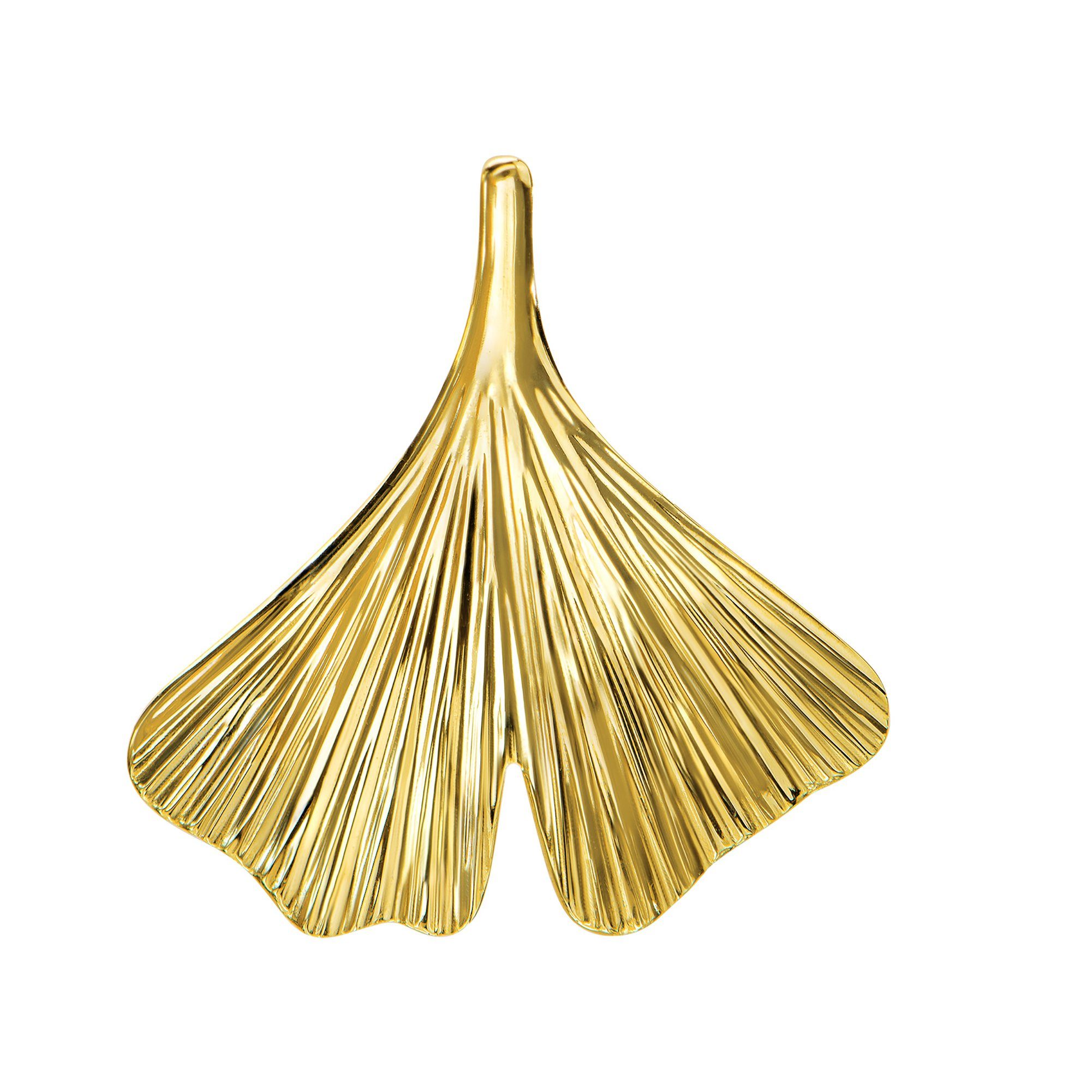 Kettenanhänger Ginkgo Anhänger 750 Gold