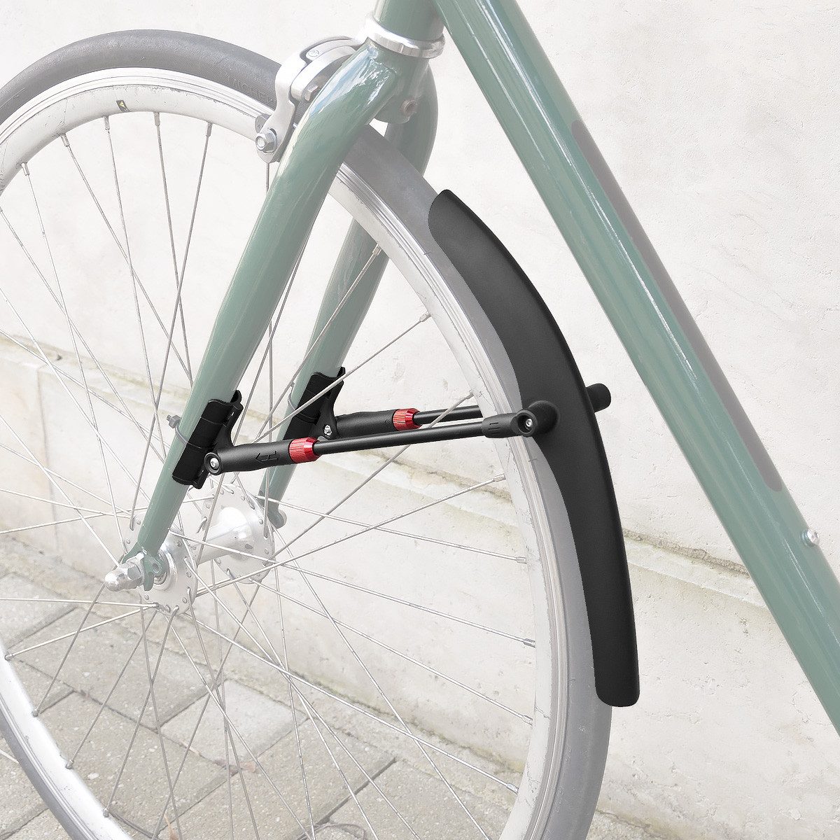 MidGard Schutzblech Fahrrad für Vorne Spritzschutz für E-Bike Rennrad Mudguard Citybike (1 St), Schutzblech vorne für 24-28 Zoll Fahrräder mit Kabelbinder