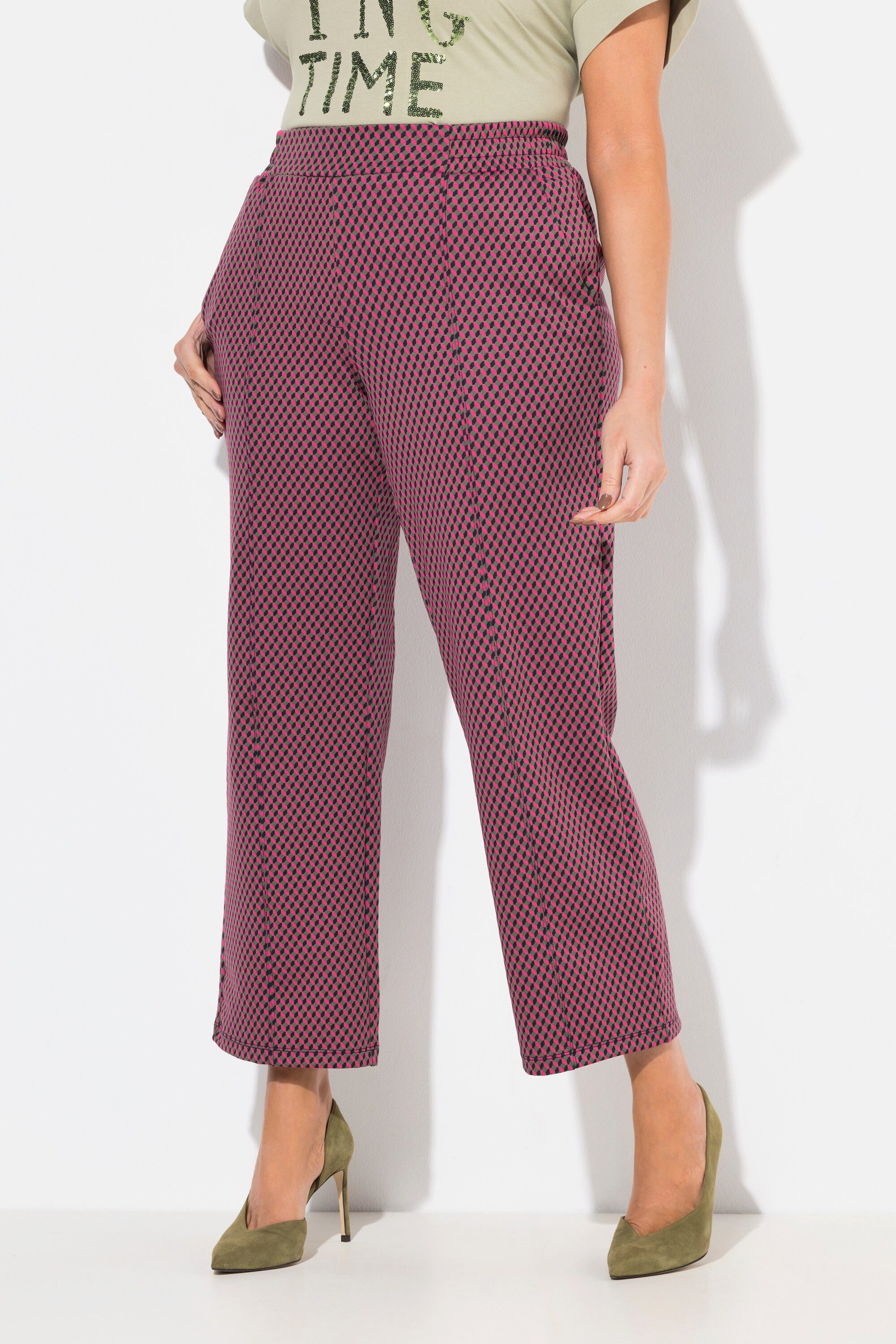 Ulla Popken Schlupfhose Jacquard-Hose gerades Bein günstig online kaufen