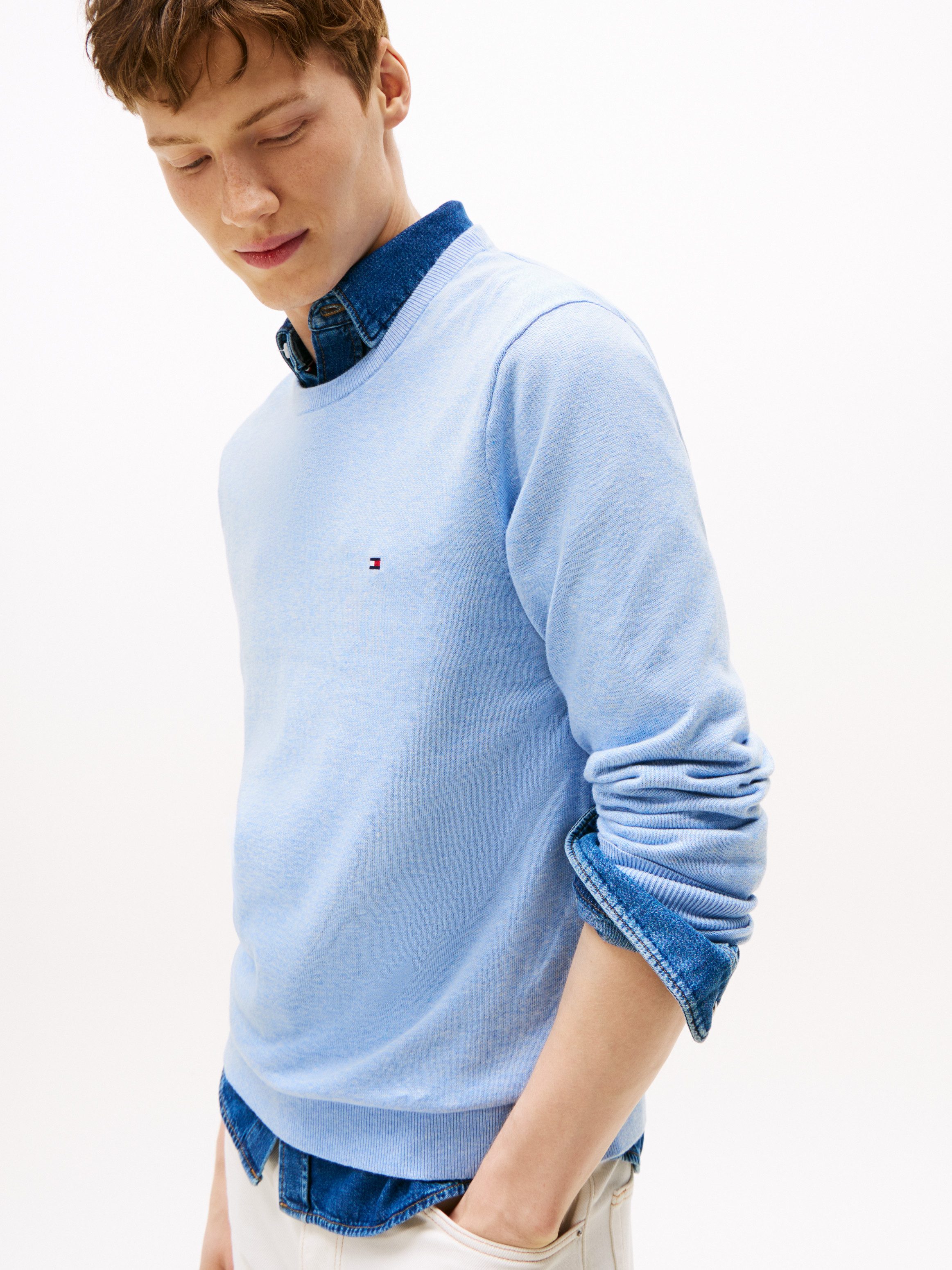 Tommy Hilfiger Rundhalspullover ESSENTIAL COTTON CREW NECK Crewneck Regular günstig online kaufen