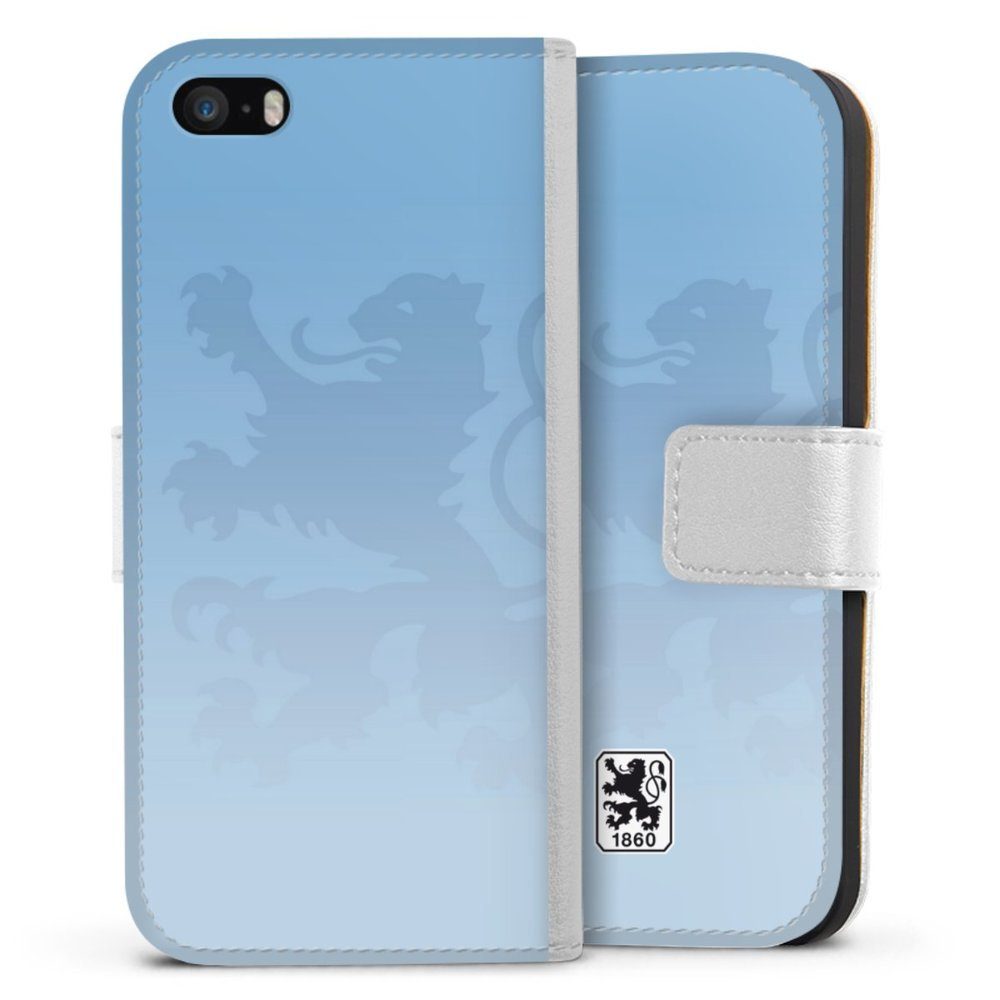 DeinDesign Handyhülle TSV 1860 München Offizielles Lizenzprodukt Logo,  Apple iPhone 5 Hülle Handy Flip Case Wallet Cover Handytasche Leder