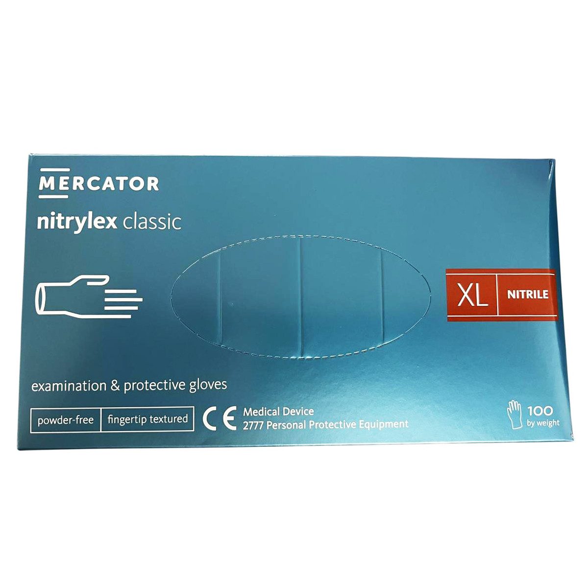 MERCATOR MEDICAL Nitril-Handschuhe Nitril Handschuhe nitrylex classic blau (100er Box)