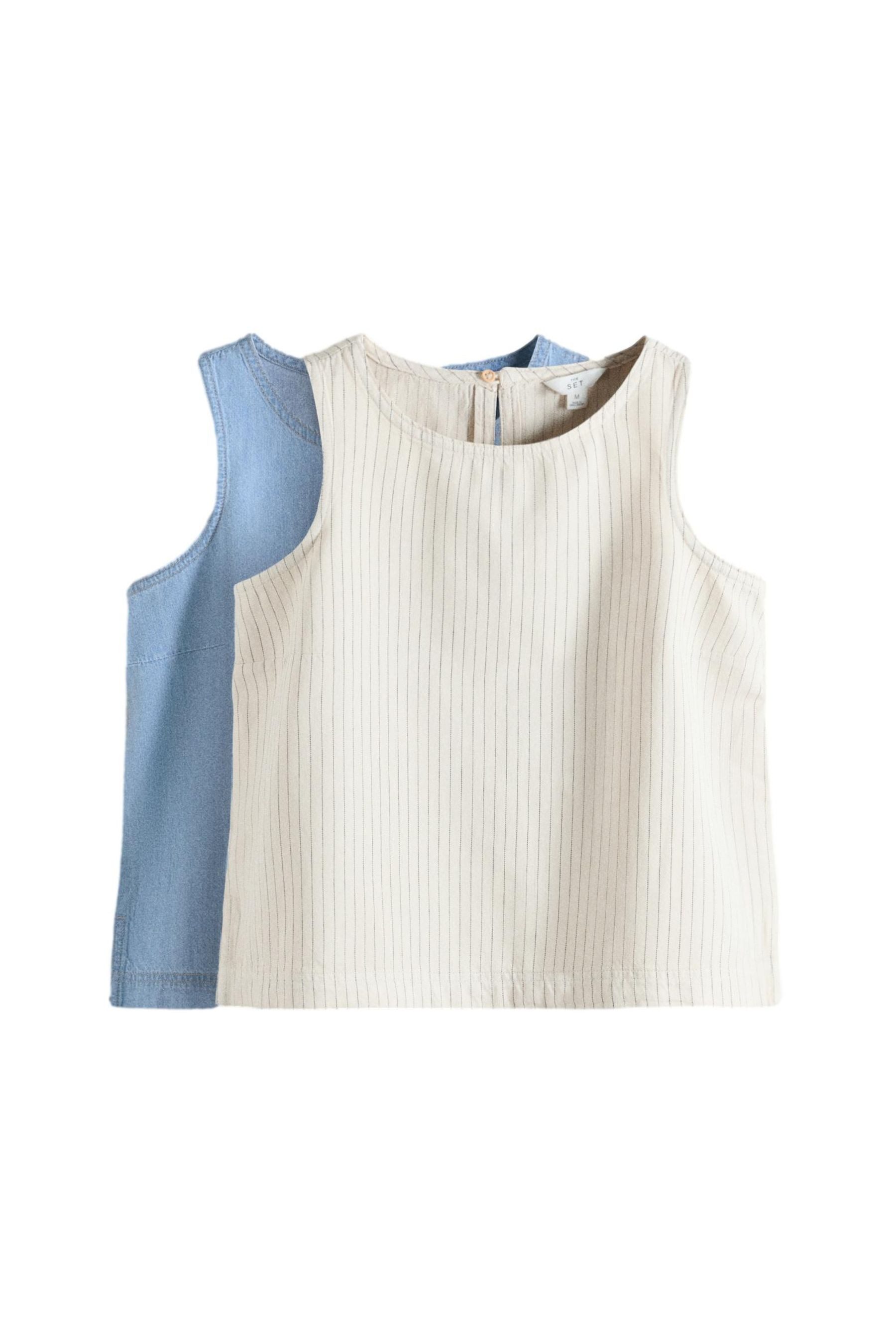 Trägertop The Set Denim-Oberteile, 2er-Pack