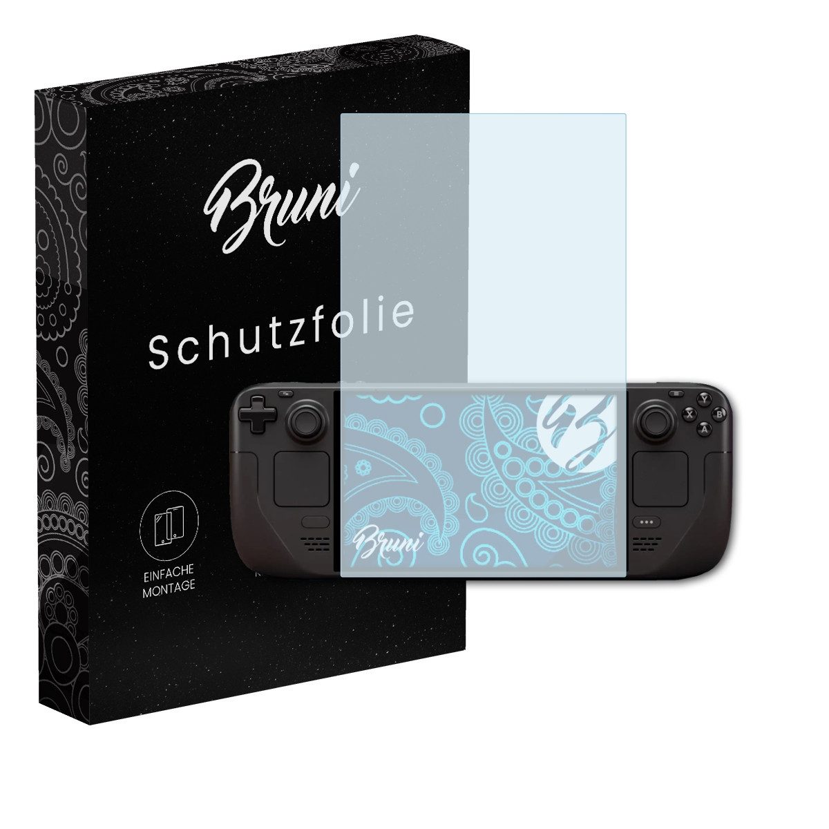 Bruni Schutzfolie Glasklare Displayschutzfolie für Steam Deck OLED, (2 Folien), praktisch unsichtbar
