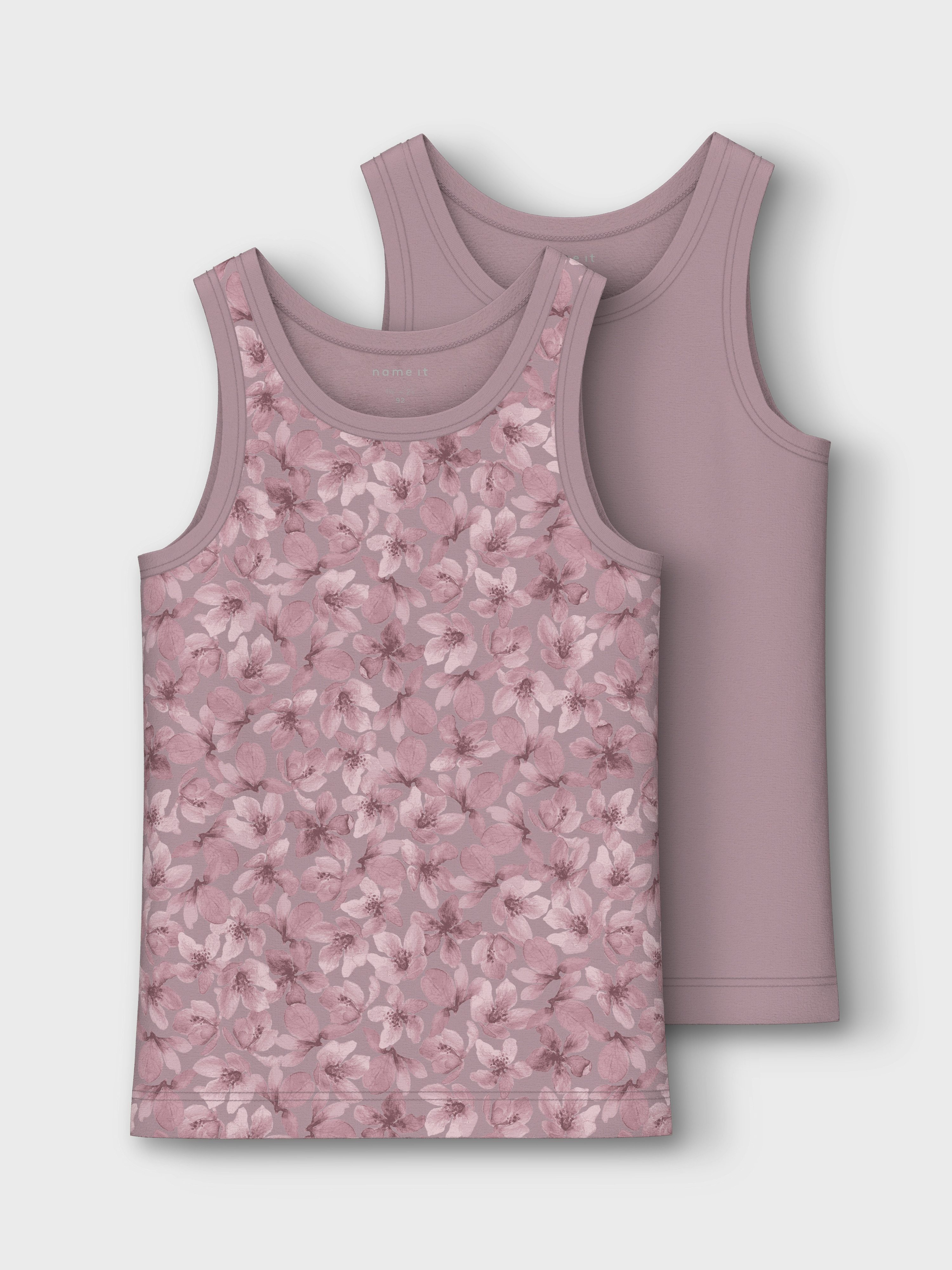 Unterhemd NMFTANK TOP 2P MAUVE FLOWER NOOS