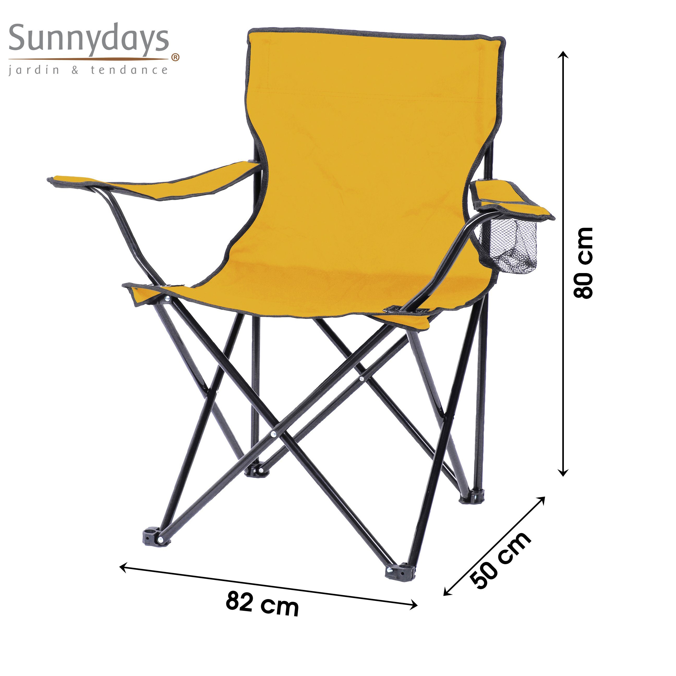 Sunnydays Campingstuhl Falt-Armlehnstuhl Camping-Stuhl mit Armlehne, günstig online kaufen