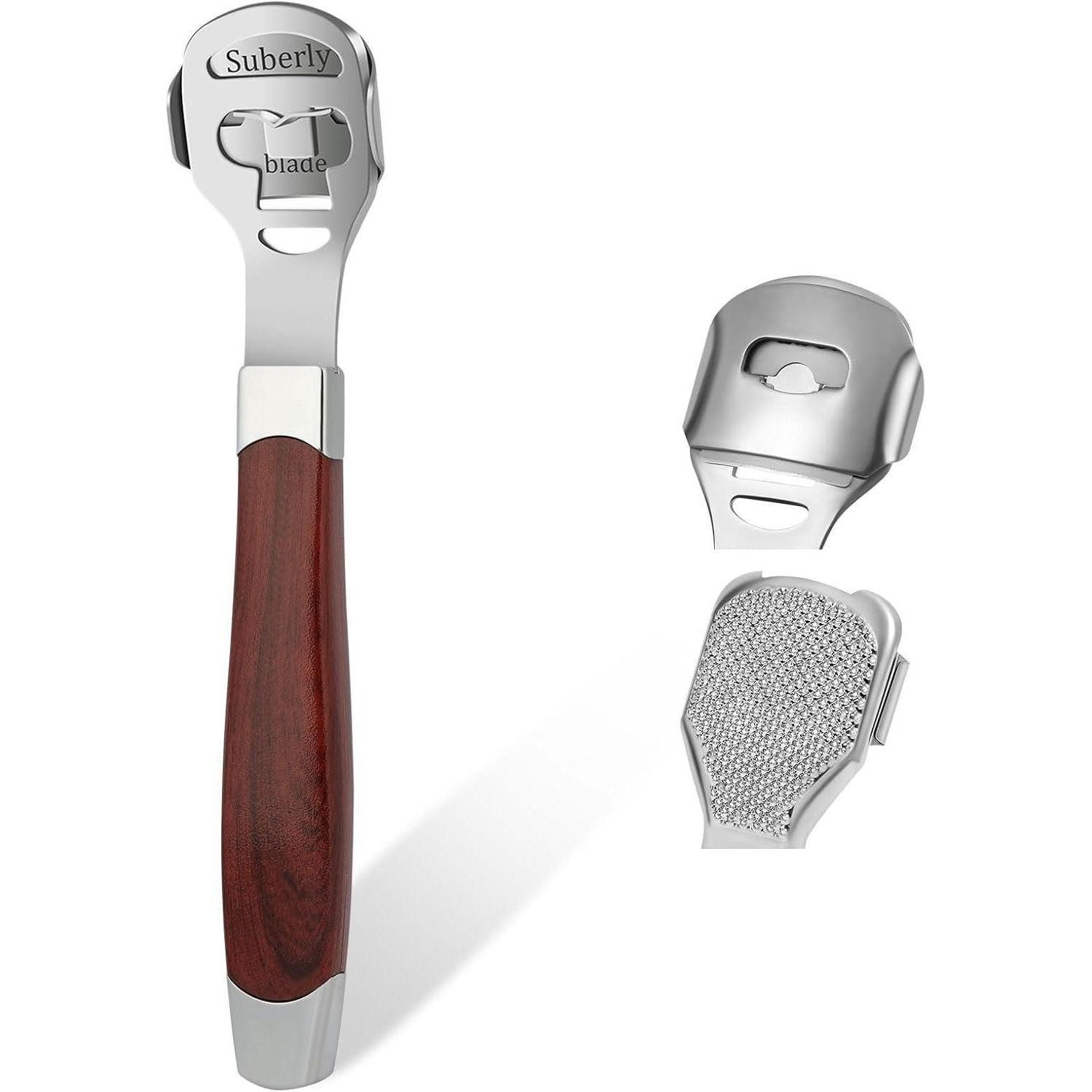 LuxusKollektion Hornhautfeile Hornhauthobel Edelstahl Fußfeile Ersatzklingen B