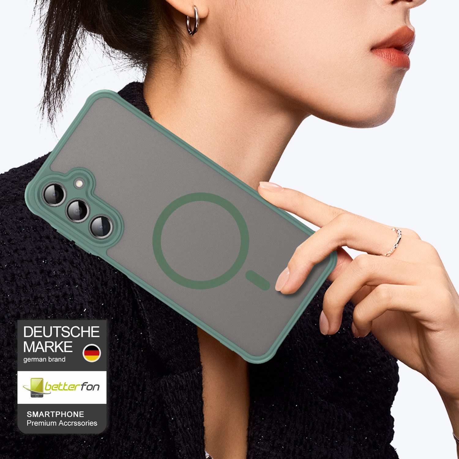 betterfon Handyhülle für Samsung Galaxy Serie Schutzhülle Magnet Case Hülle magnetisch, Magnetisches Laden, mattes Design, kratzfest & stoßfest verarbeitet