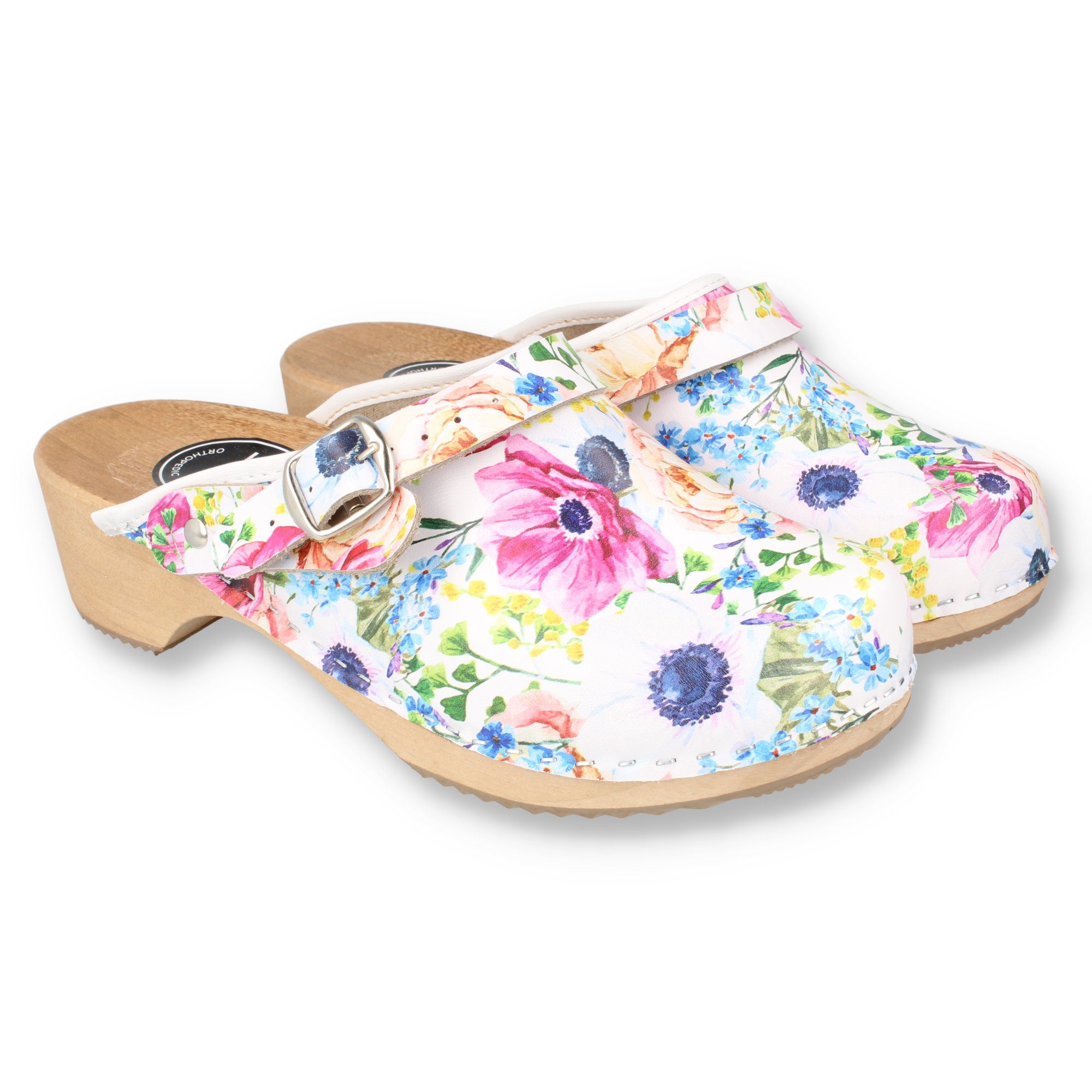 Cloque geschlossene Clogs Blumenmotive Clog & Outdoor bunt Garten