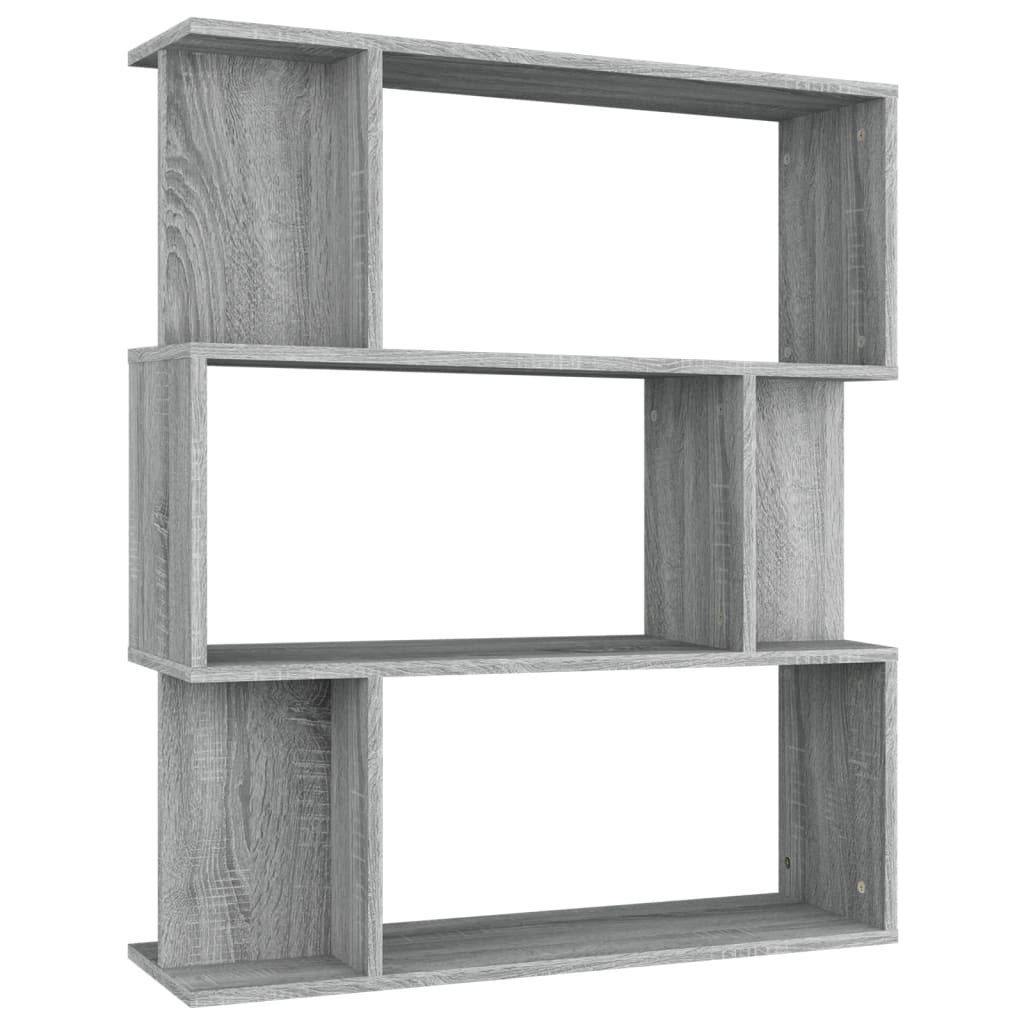 vidaXL Bücherregal Bücherregal/Raumteiler Grau Sonoma 80x24x96 günstig online kaufen
