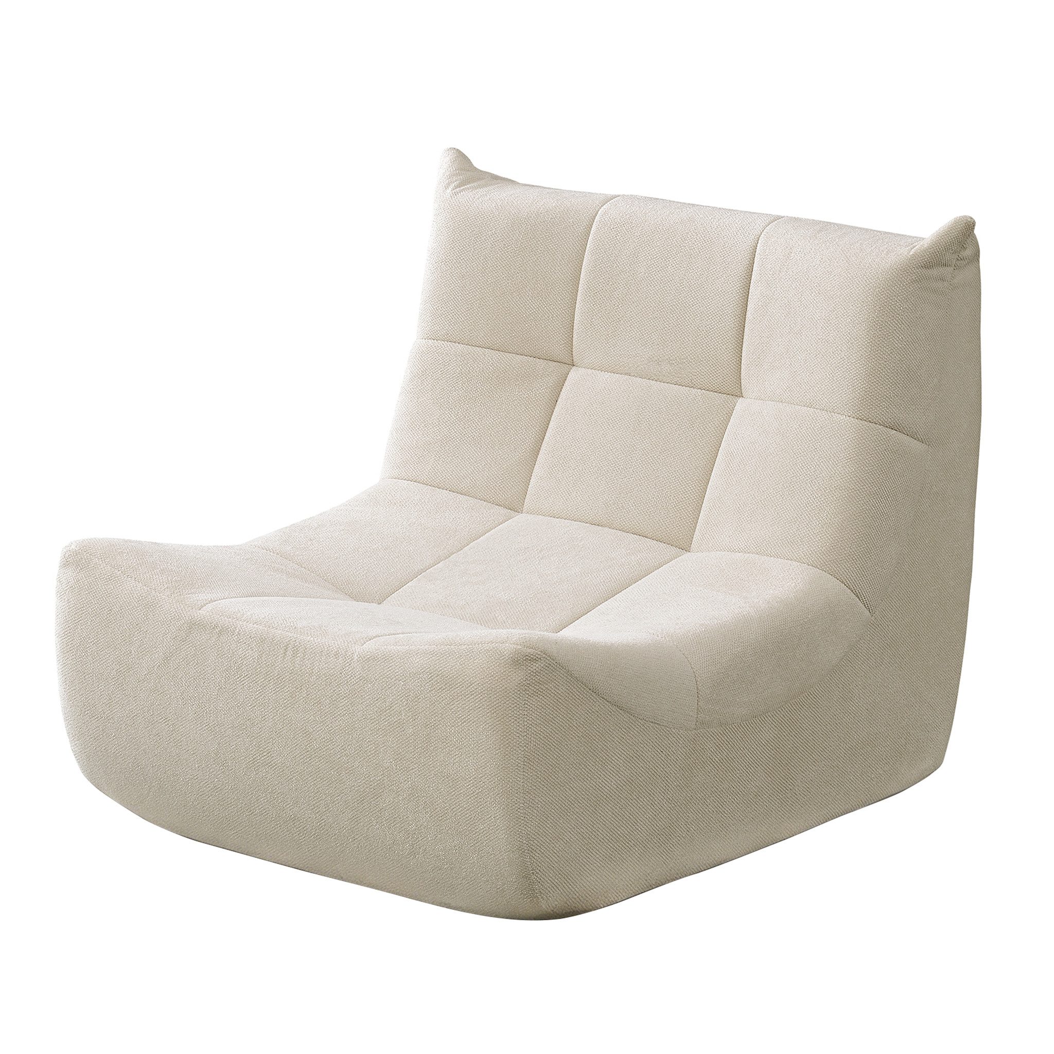 GLP Sitzsack Ergonomischer Sessel, Weich & Formstabil (Set, 1-Sitzer Einzelsessel), Ergonomischer Chenille Loungesessel mit Memory Foam Komfort