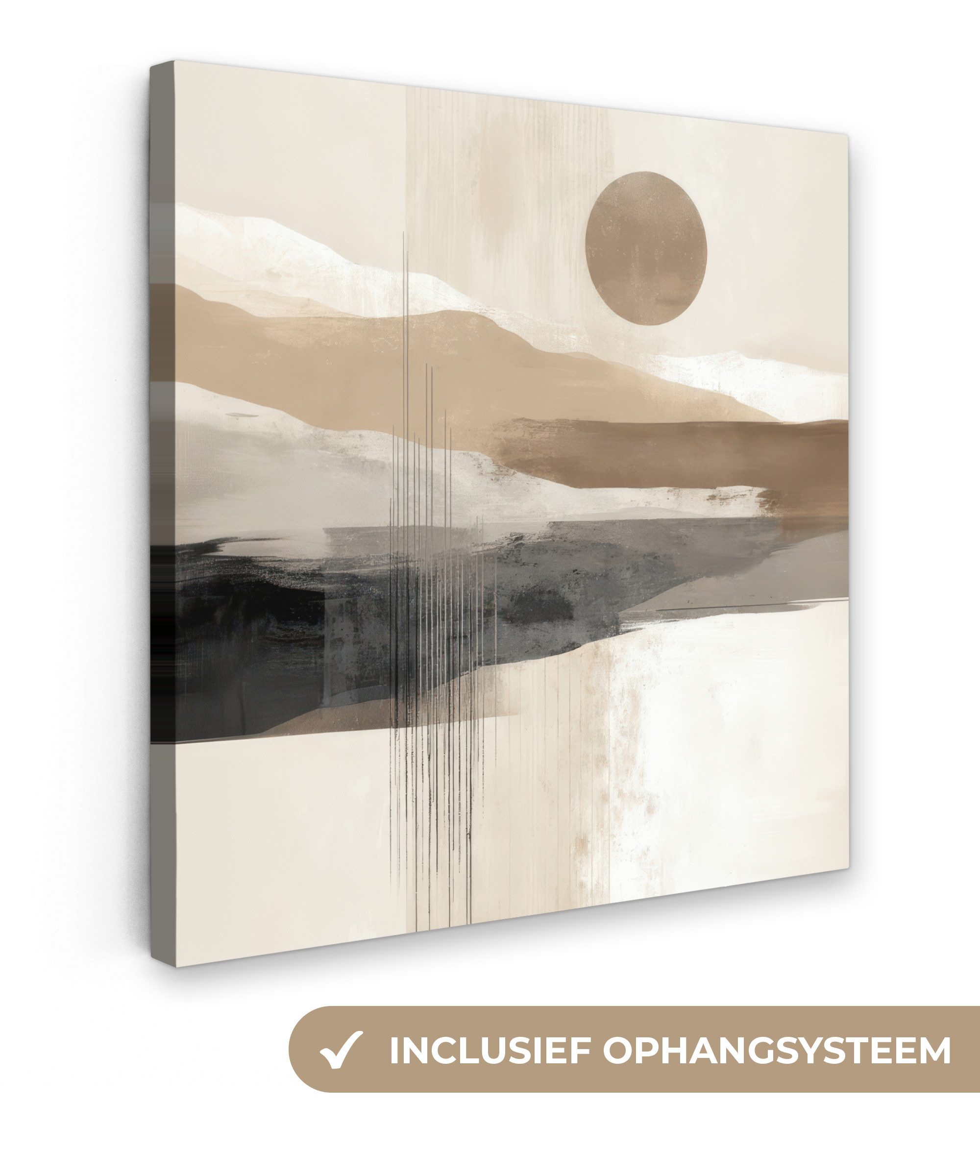 OneMillionCanvasses® Leinwandbild Minimalistisch - Landschaft - Dimension, Fotodruck (1 St), Wandbild, Deko Schlafzimmer Wohnzimmer Flur 20x20 cm
