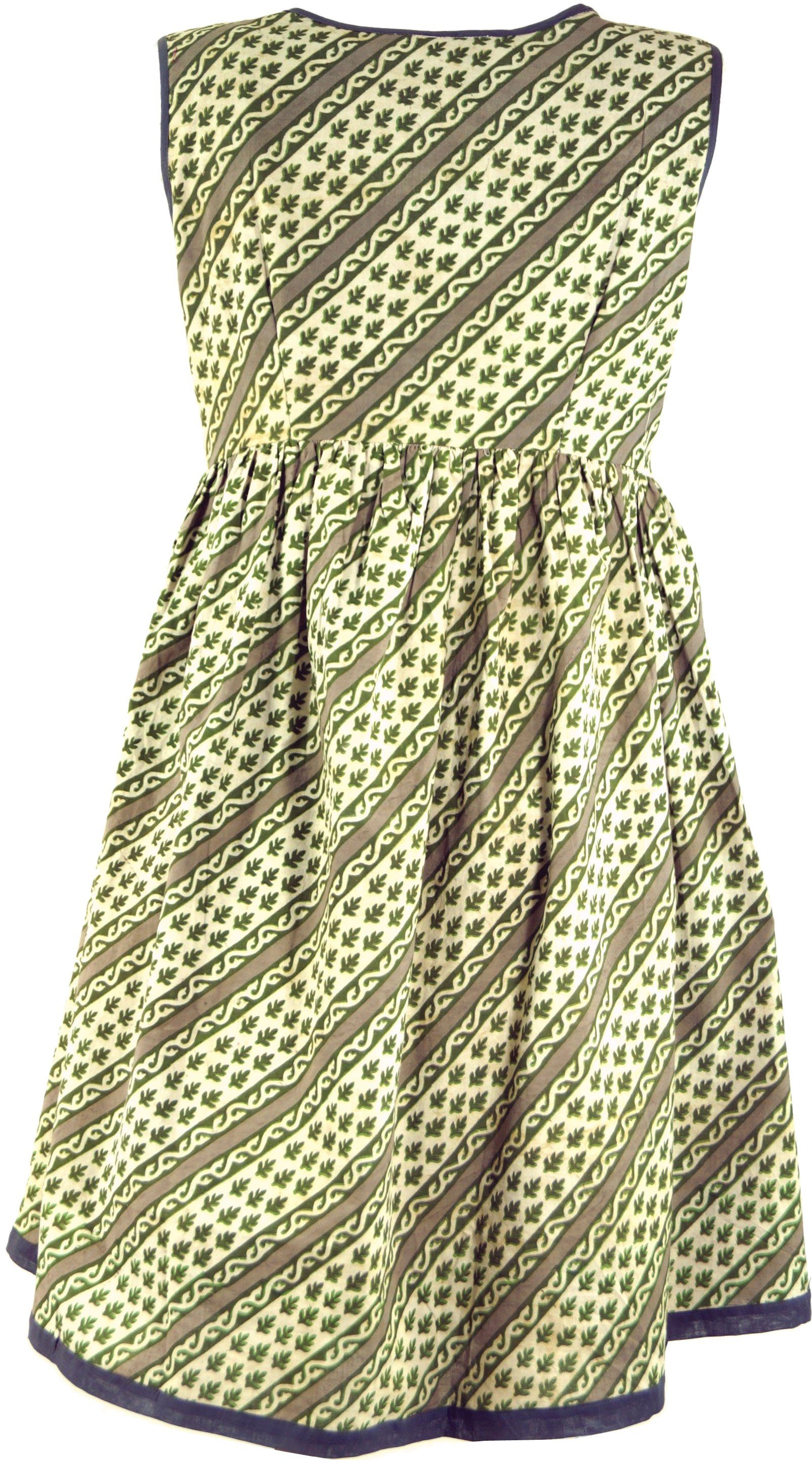Guru-Shop Midikleid Minikleid, Boho Tunikakleid, BlockdruckTunika günstig online kaufen