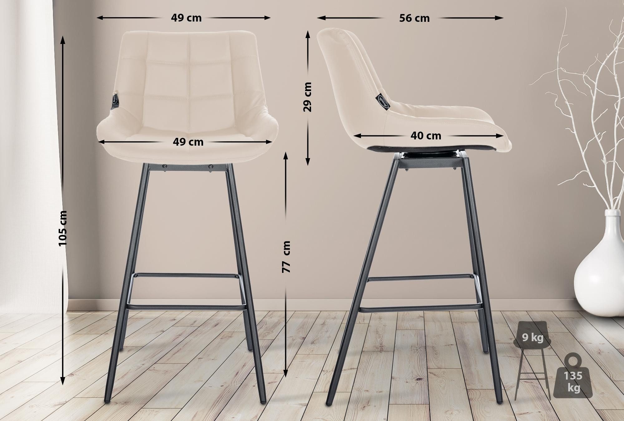 CLP Barhocker Weston, Schwenkbar mit Fußstütze günstig online kaufen