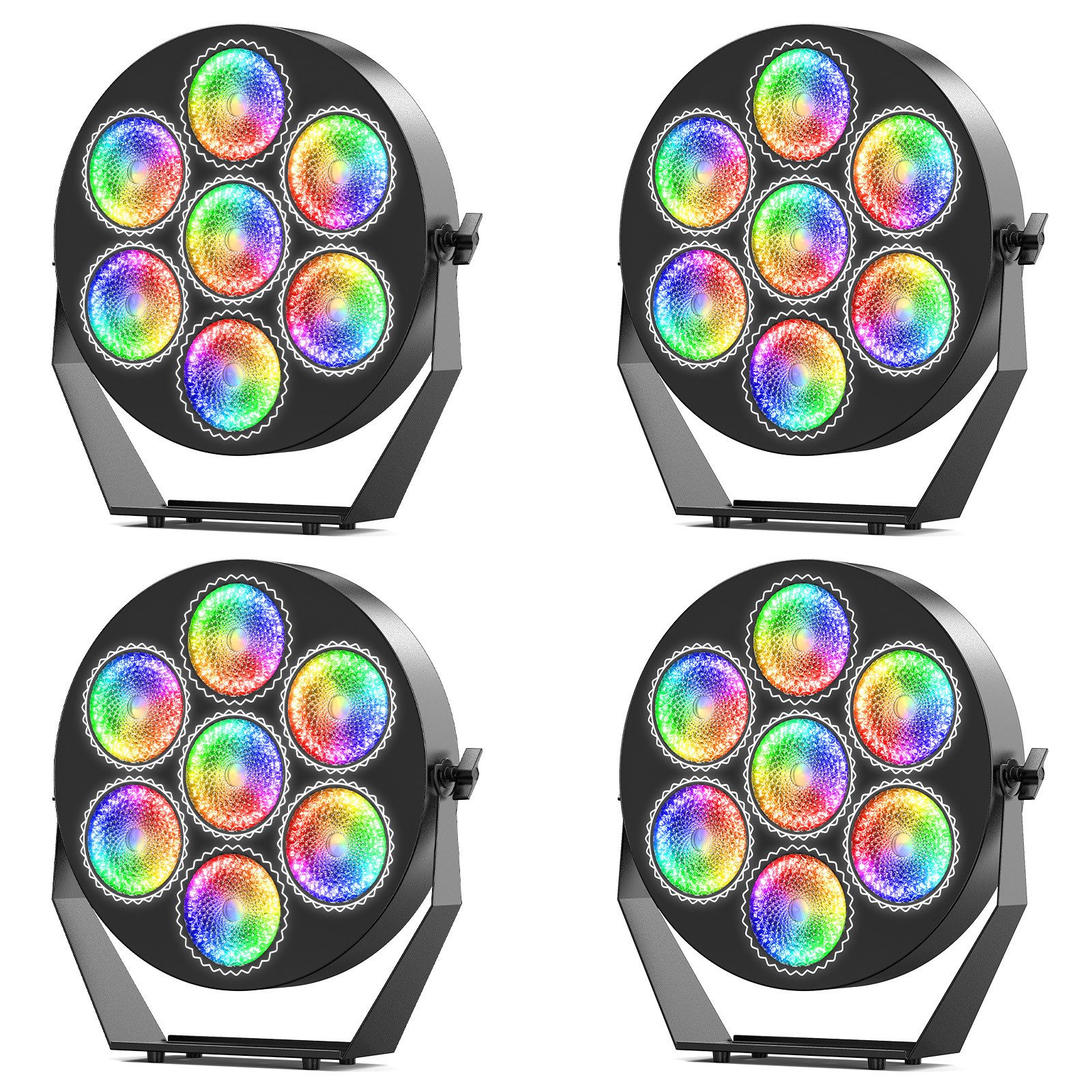 ZonQoonz Discolicht 420 W bernsteinfarbene LED-Lampe mit RGB-LED-Array für Bühnen Bars