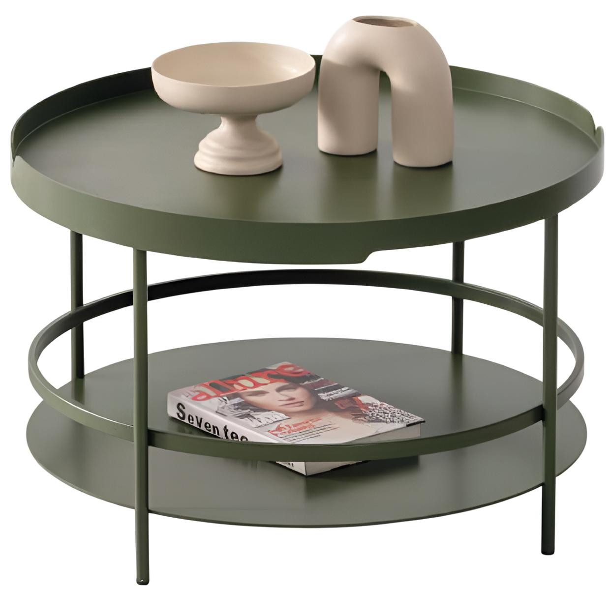 JVmoebel Couchtisch Grüner Couchtisch Ablagetisch Metalltisch Edle Möbel, Made in Europa