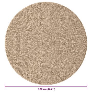 Teppich 120 cm Jute-Optik Innen und Außen, furnicato, Runde