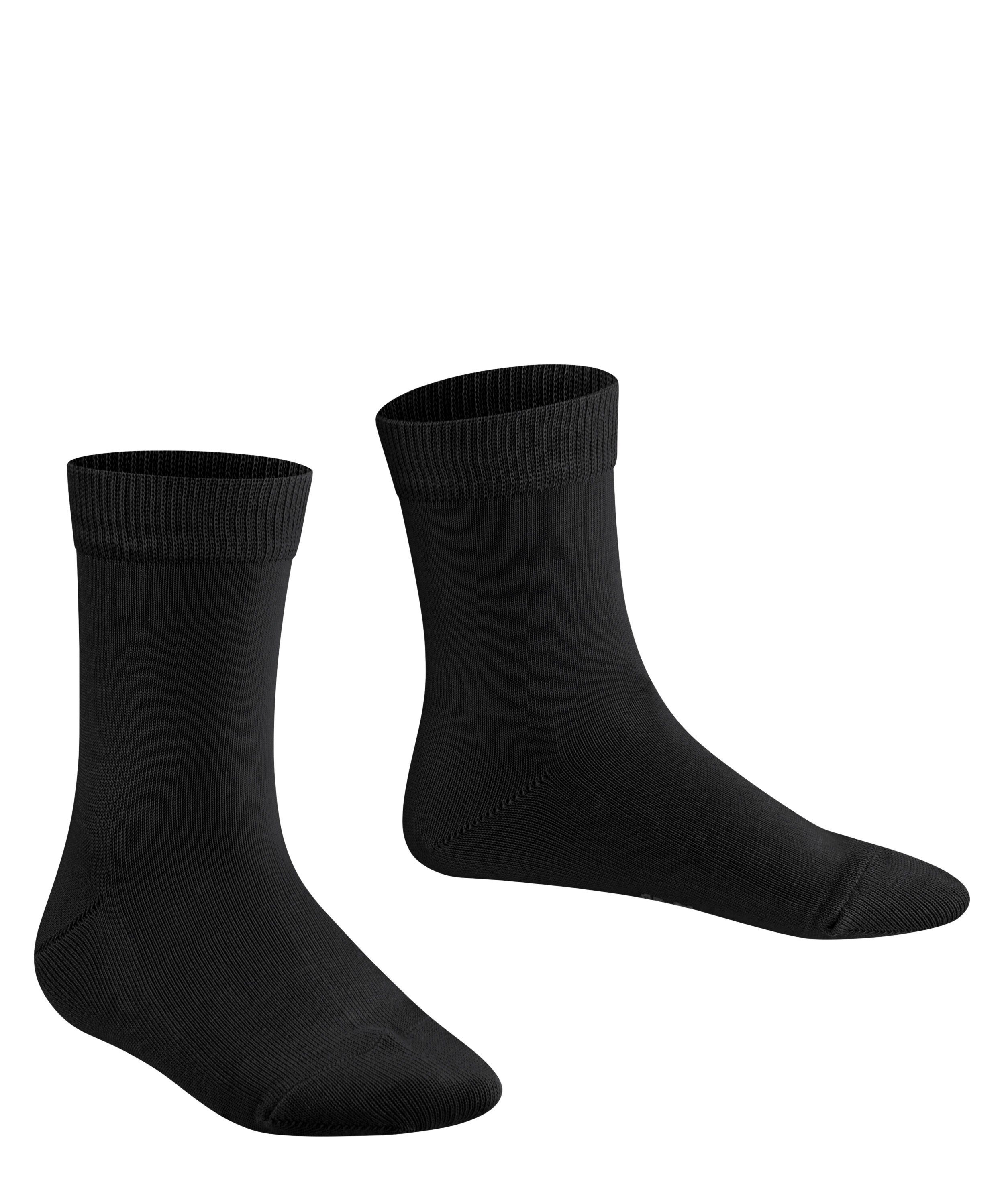 (3000) FALKE (1-Paar) black Family Socken