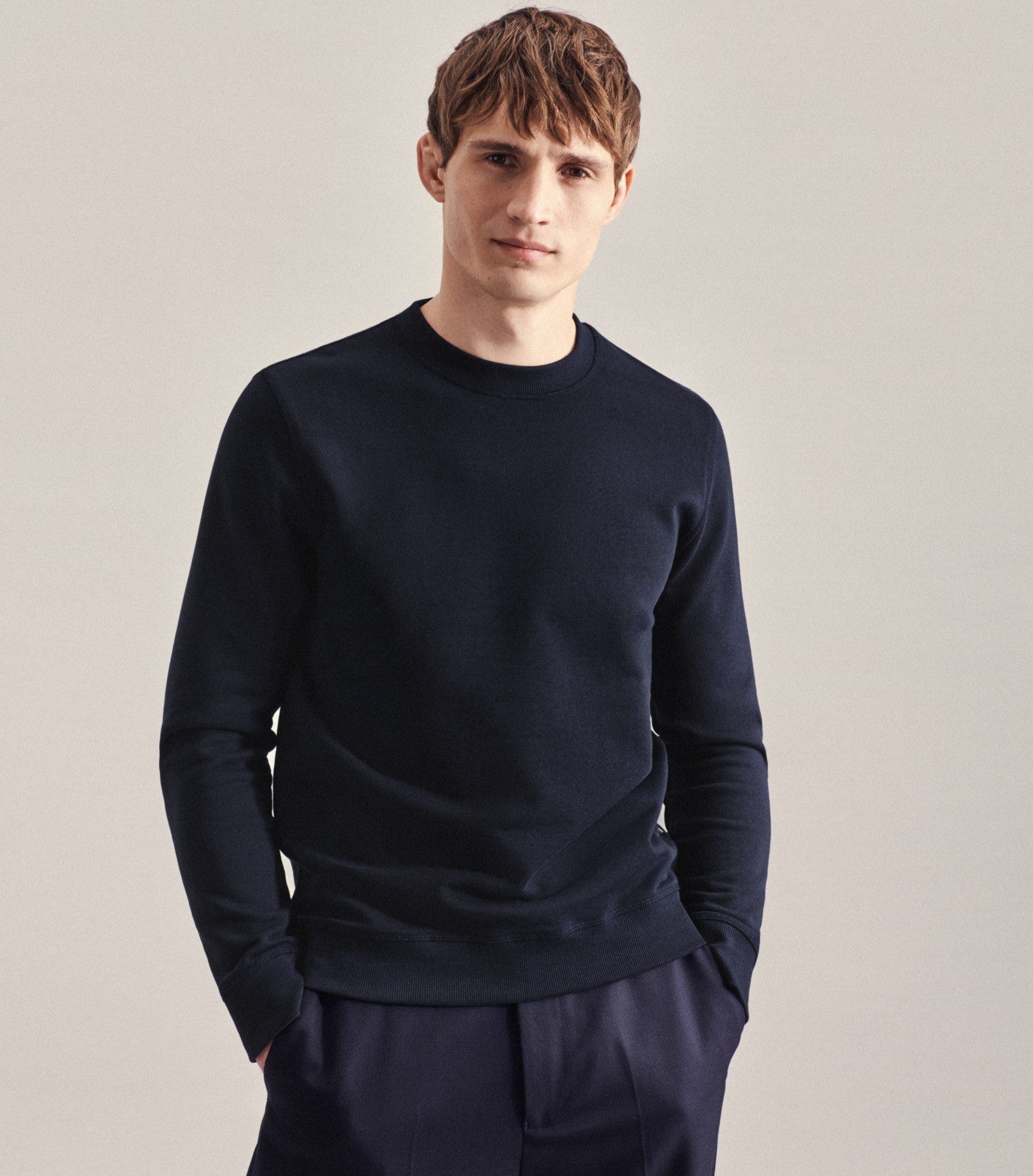 Seidensticker Sweater Regular Sweater Uni, Material: 100% Baumwolle - View #14