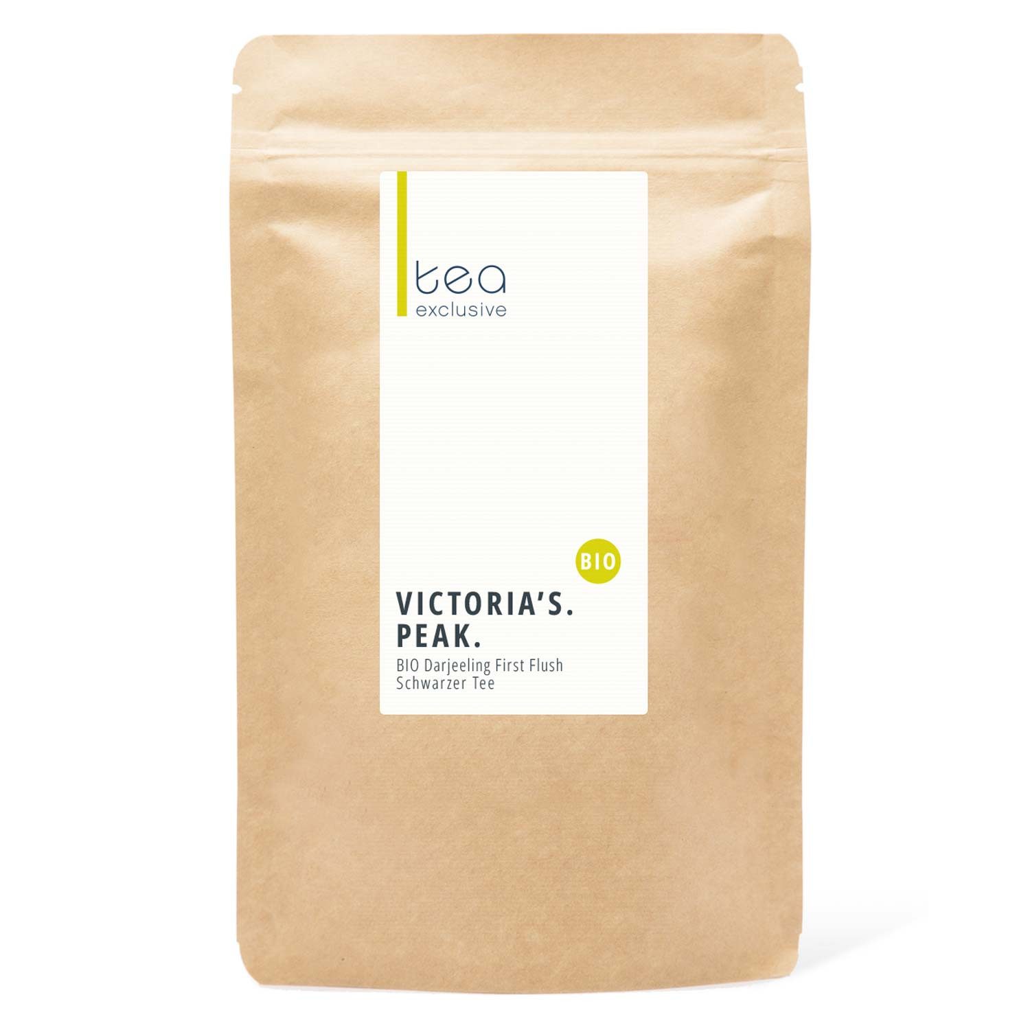tea exclusive Tee Victoria's Peak SFTGFOP1, Darjeeling First Flush DJ1/26, BIO, 100g, Fein und erfrischend elegant, mit sehr feinem, floralen, leicht muskat