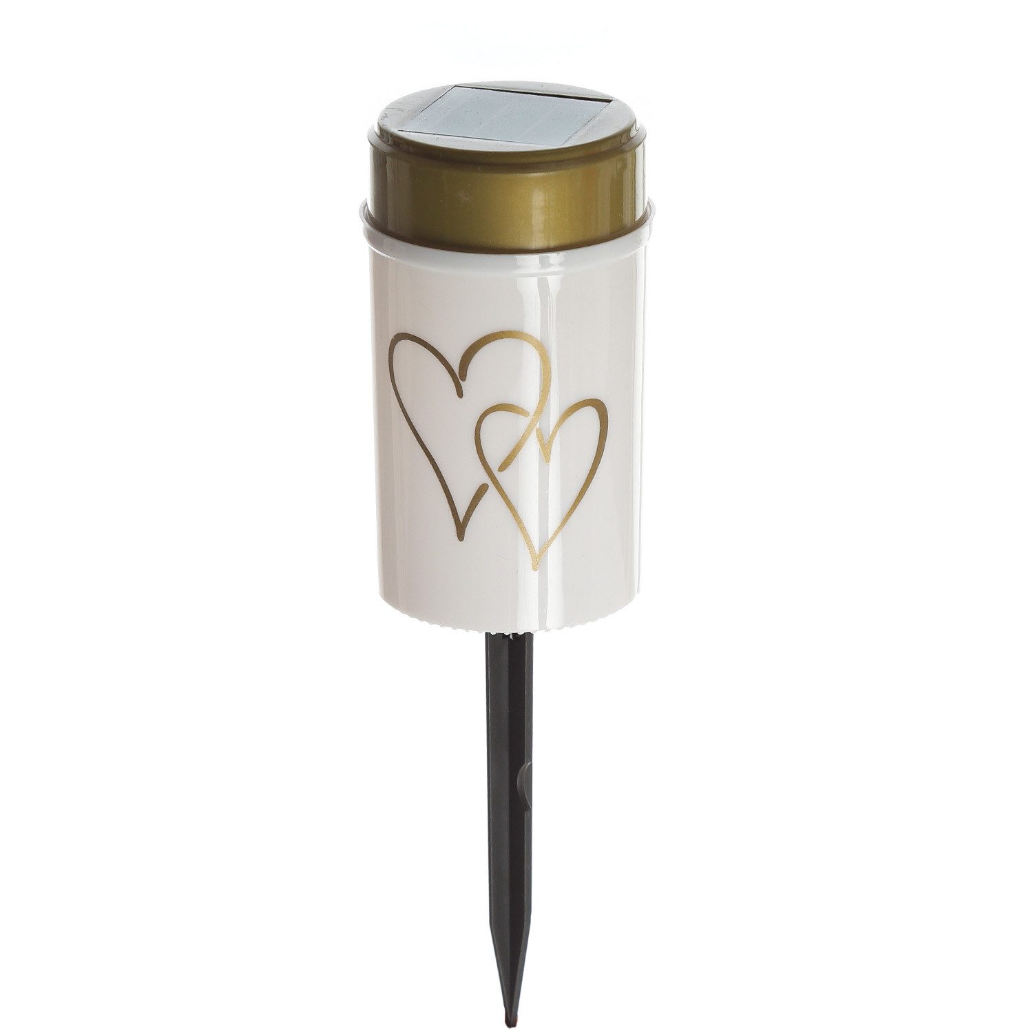 MARELIDA LED-Kerze LED Solar Grablicht Grabkerze Herz Grableuchte H: 12cm r günstig online kaufen