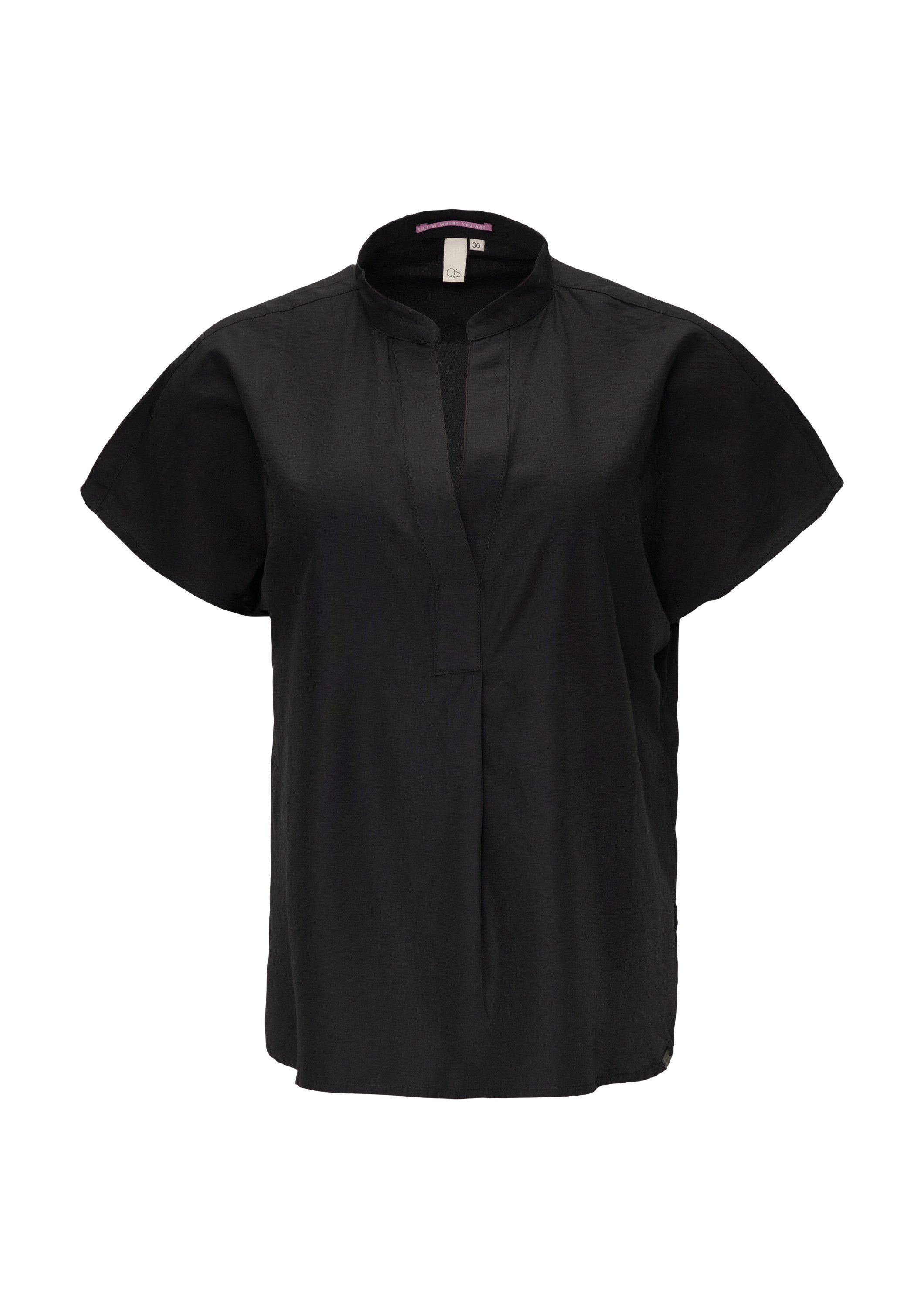 QS Kurzarmbluse Bluse Blusenshirt aus Popeline günstig online kaufen