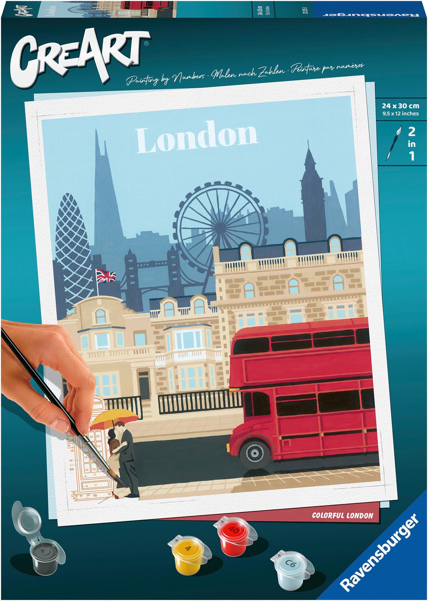Ravensburger Malen nach Zahlen CreArt, Colorful London, Made in Europe