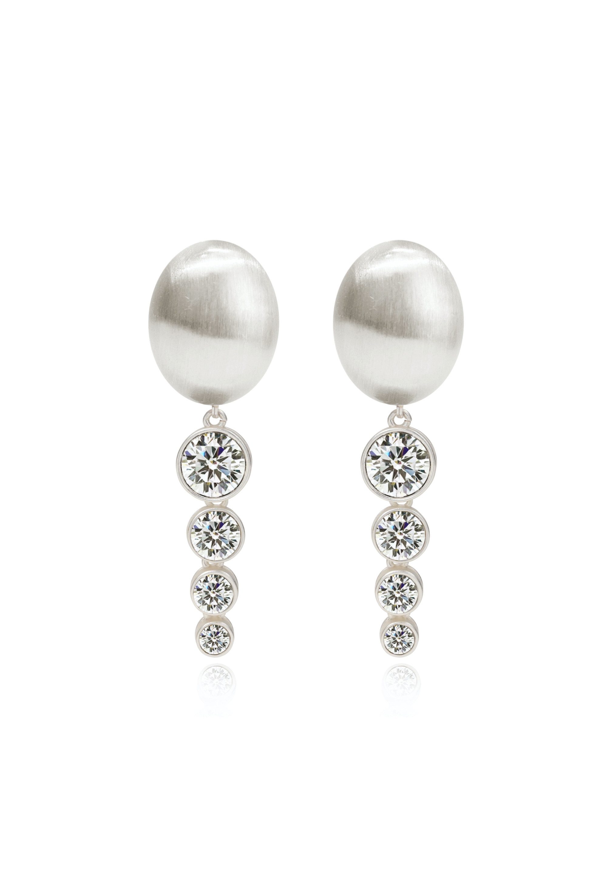 FILIPPA FIRENZE Paar Ohrclips Pioggia, mit Kristall Tropfen günstig online kaufen