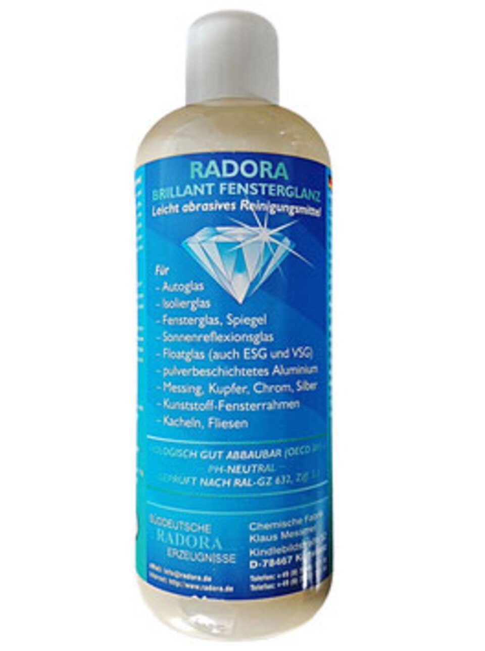 Kristhal Dusch- & Baddesign Radora Brillant Fensterglanz Glasreiniger (500 ml)