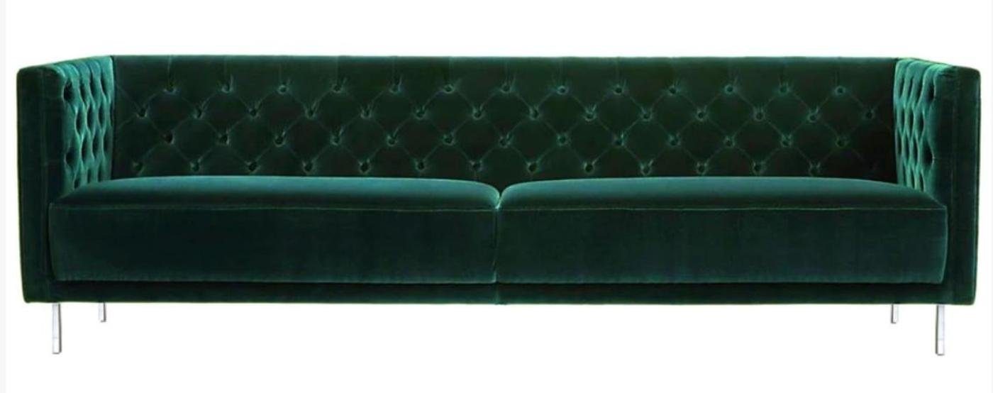 JVmoebel Chesterfield-Sofa Violetter Chesterfield Dreisitzer 3-Sitzer Sofa Luxus Couch Modern Neu, Made in Europe Grün