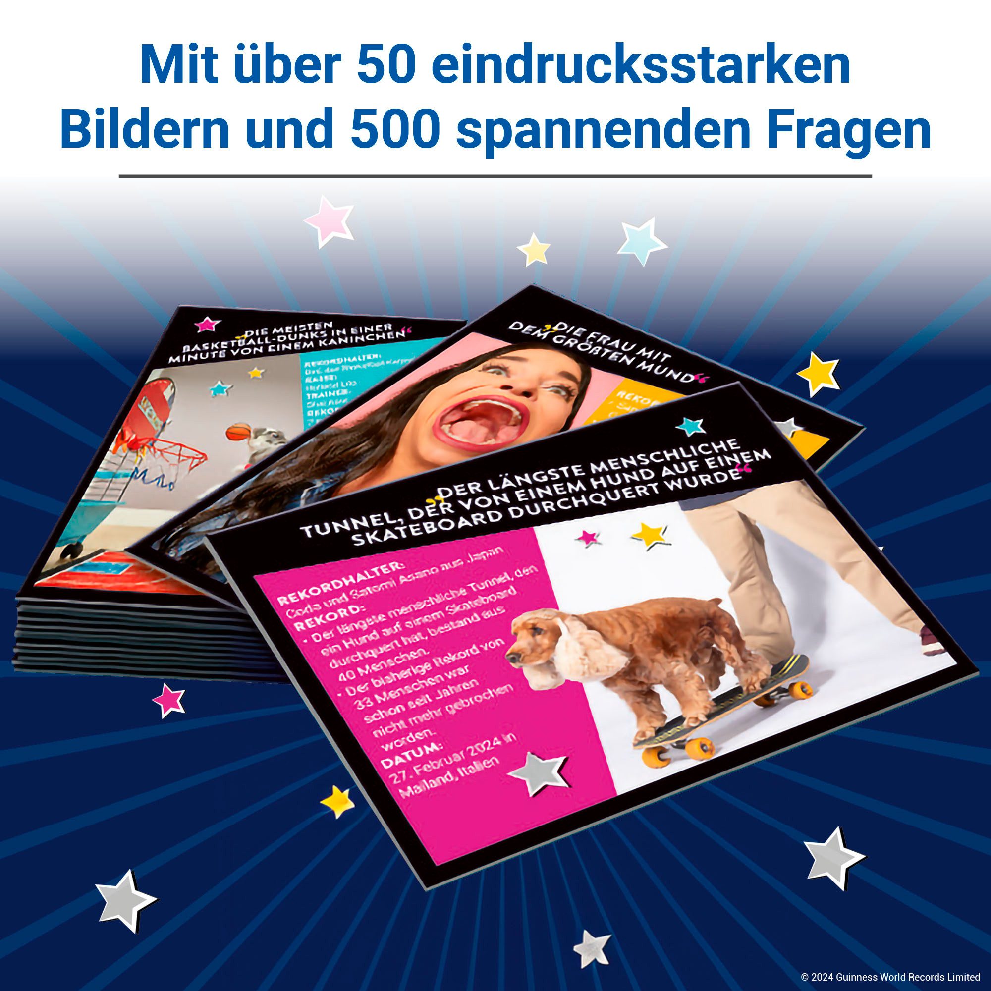 Ravensburger Spiel Guinness World Records - Rekordjagd, Familienspiel, Made in Europe