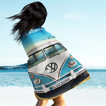 BERONAGE Strandtücher VW Volkswagen Bulli Badetuch 075 Paradise 75x150 cm, 100% Baumwolle (1-St), Frottee in Velours-Qualität