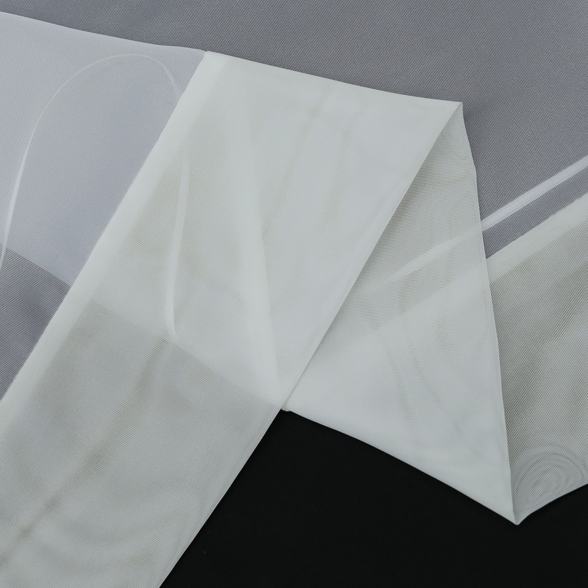 Joyswahl Raffrollo Julia, mit Schlaufen, mit Quaste Dreieck Rollos mit farbigem Blende Schals Fenster Gardine