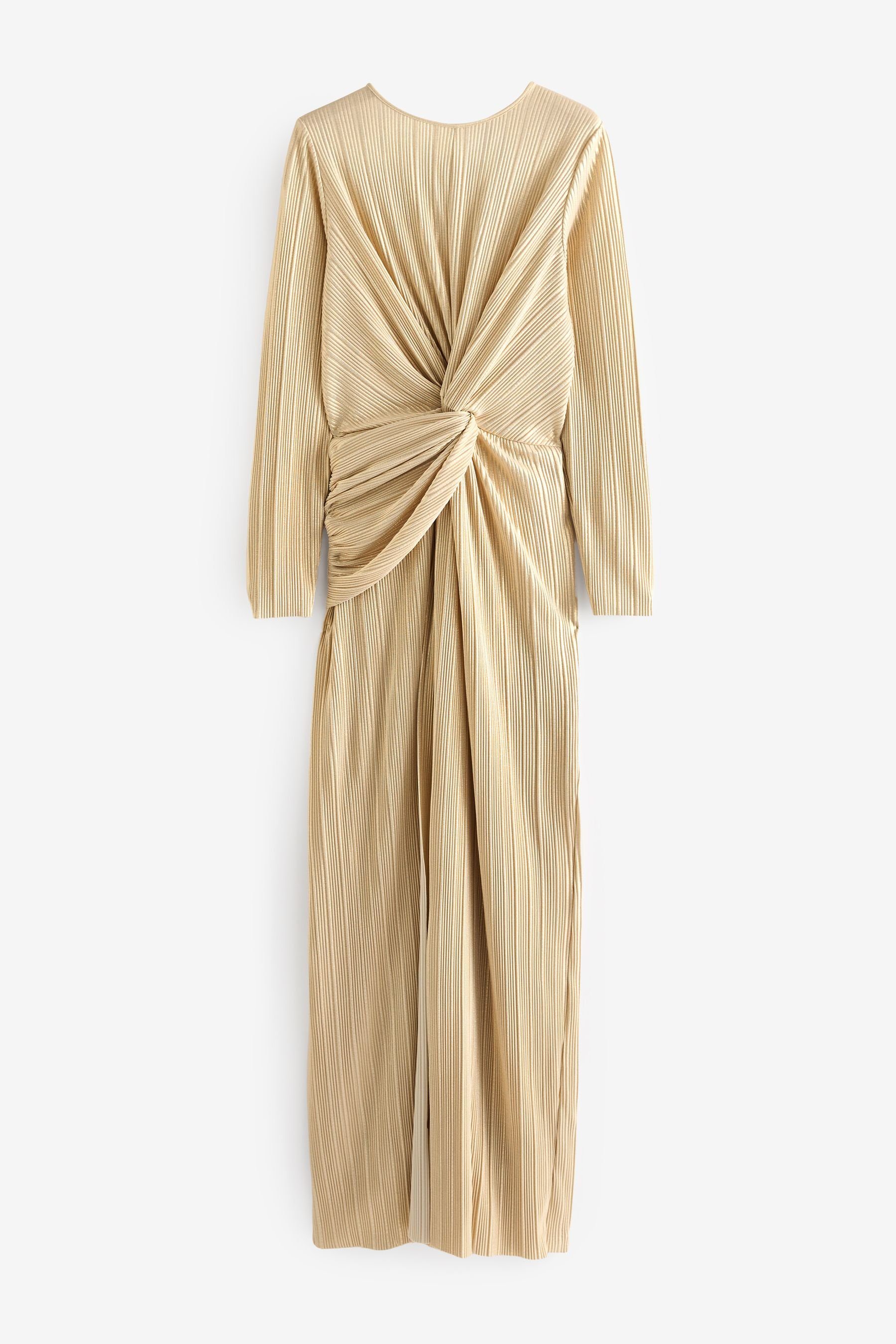 Next Plisseekleid Langärmeliges geknotetes Kleid mit günstig online kaufen