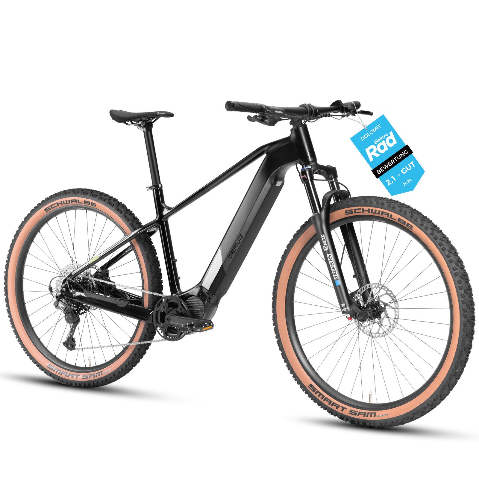 DERUIZ E-Bike Mountainbike Dolomit 29 Zoll, 110 Nm Mittelmotor, max. 180km, Drehmomentsensor, 11 Gang SHIMANO CUES ASLU6000T1R Schaltwerk, Kettenschaltung, Mittelmotor, 720 Wh, (Trittfrequenz- und Drehmomentsensor Für Damen und Herren)
