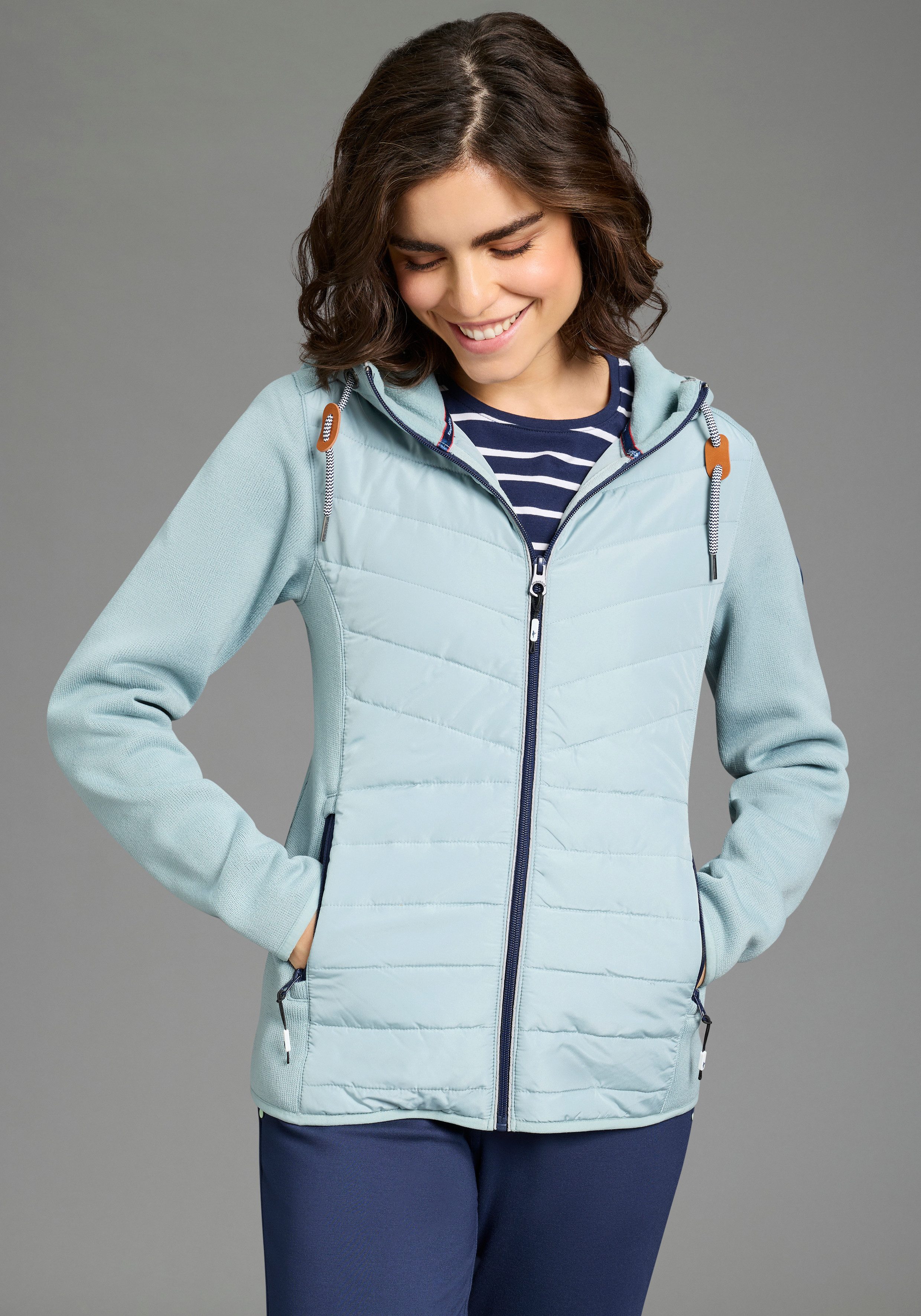 KangaROOS Hybridjacke Übergangsjacke mit Kapuze Reißverschlusstaschen günstig online kaufen