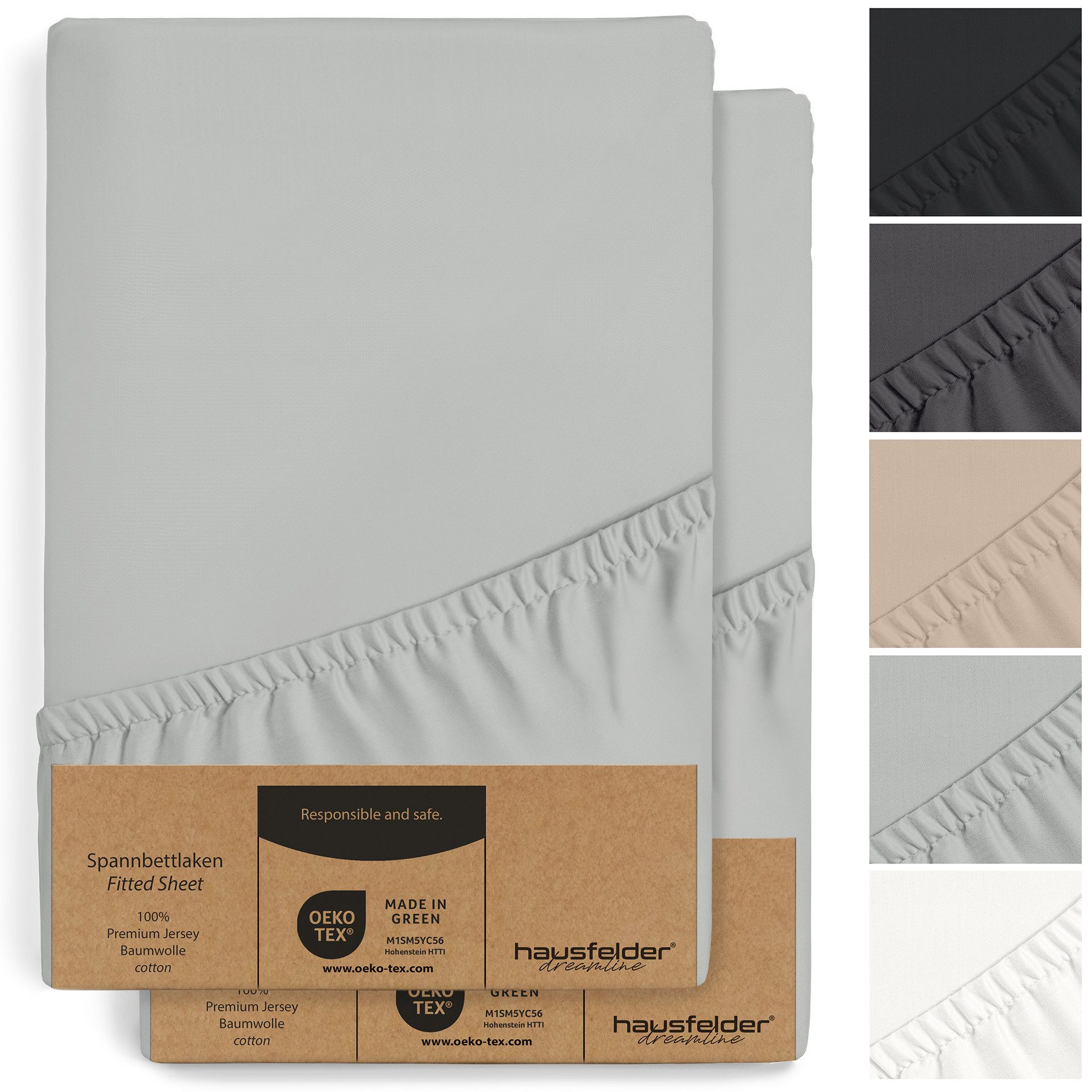 Hausfelder Spannbettlaken 2er Set Spannbettlaken Topper günstig online kaufen