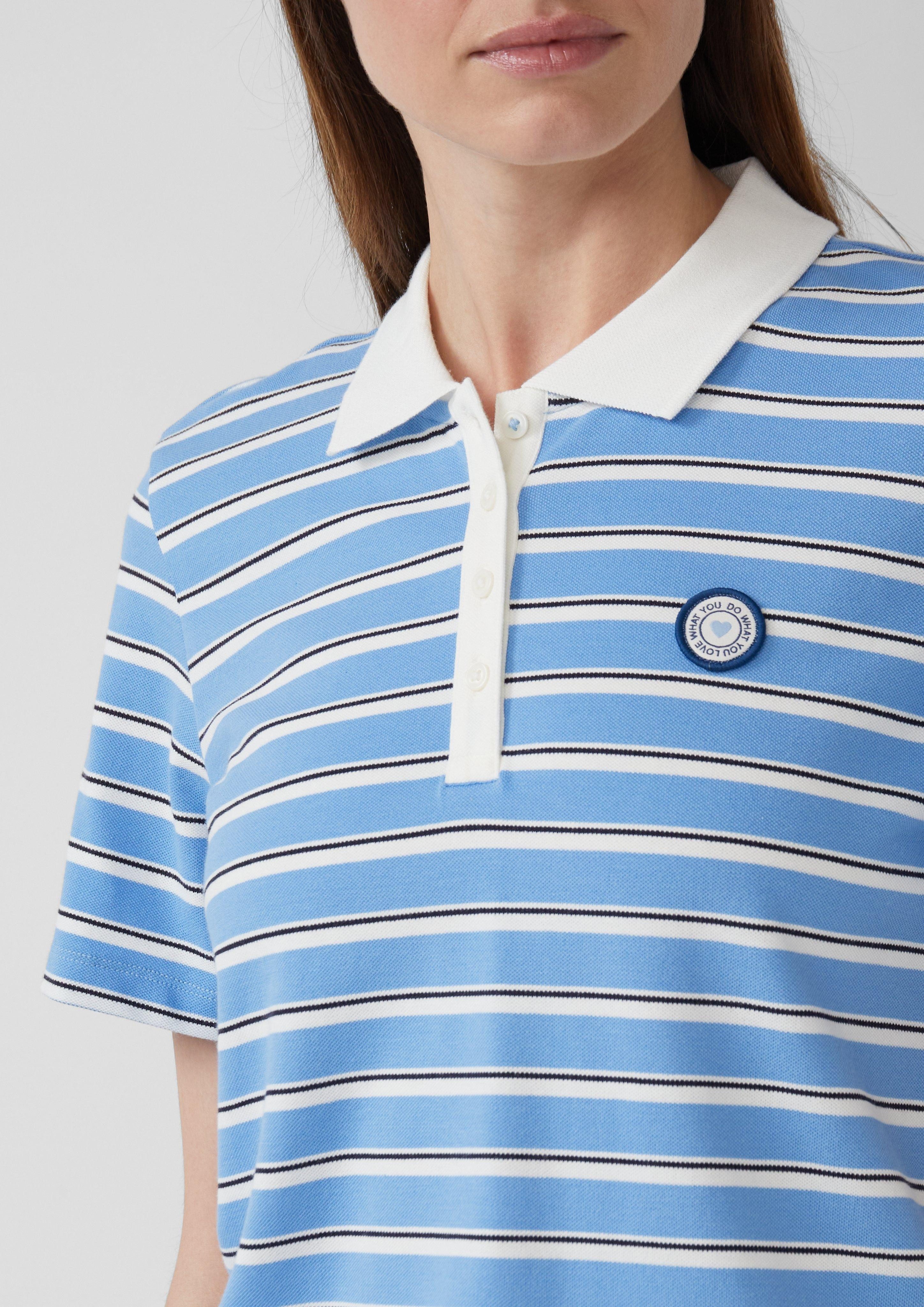 s.Oliver Kurzarmshirt Poloshirt aus Baumwollmix mit günstig online kaufen