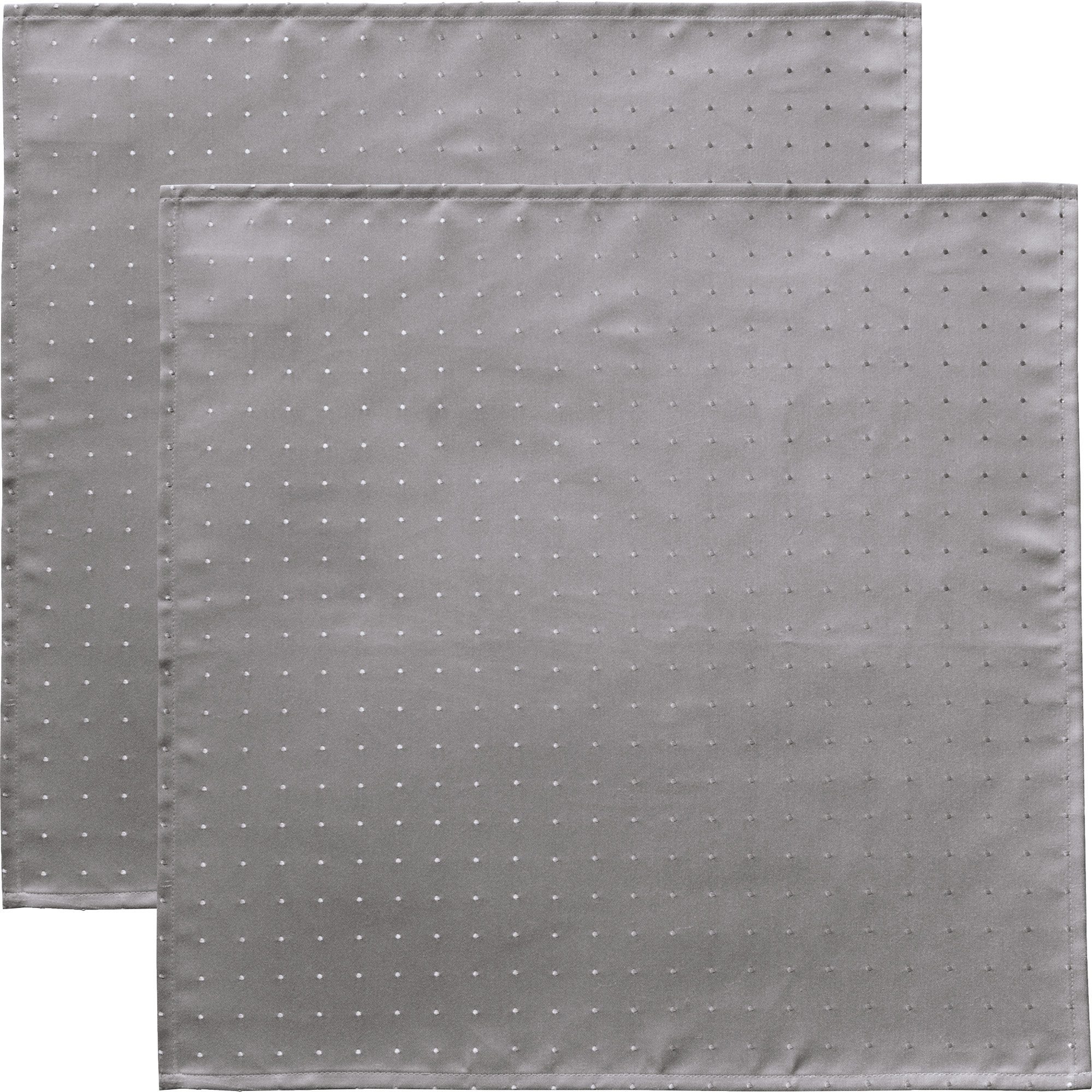 Curt Bauer Stoffserviette Serviette "Petito" 2er-Pack, fleckabweisend Uni: mit Punktedessin