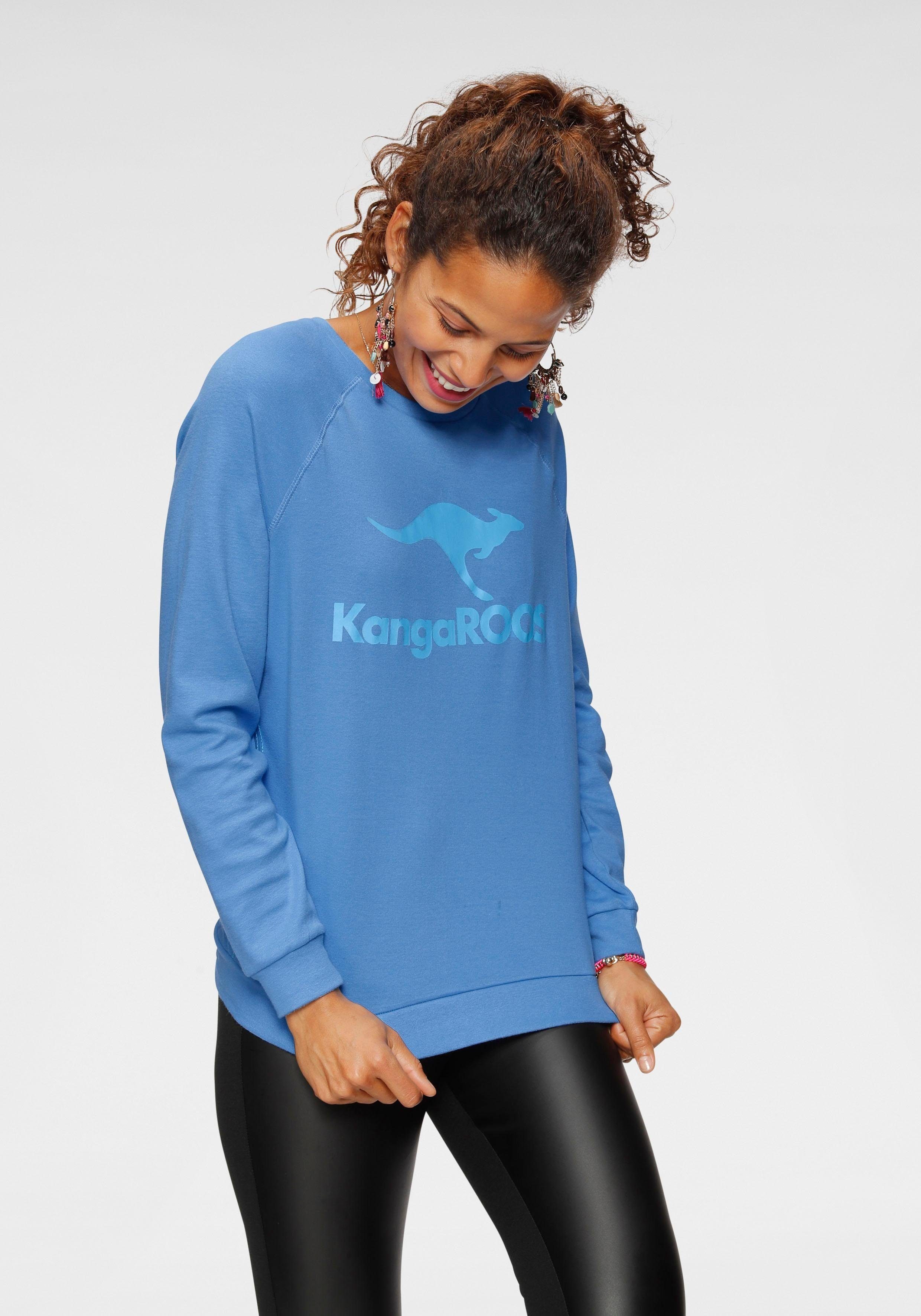 KangaROOS Sweatshirt Langarm, figurumspielender Schnitt, mit günstig online kaufen