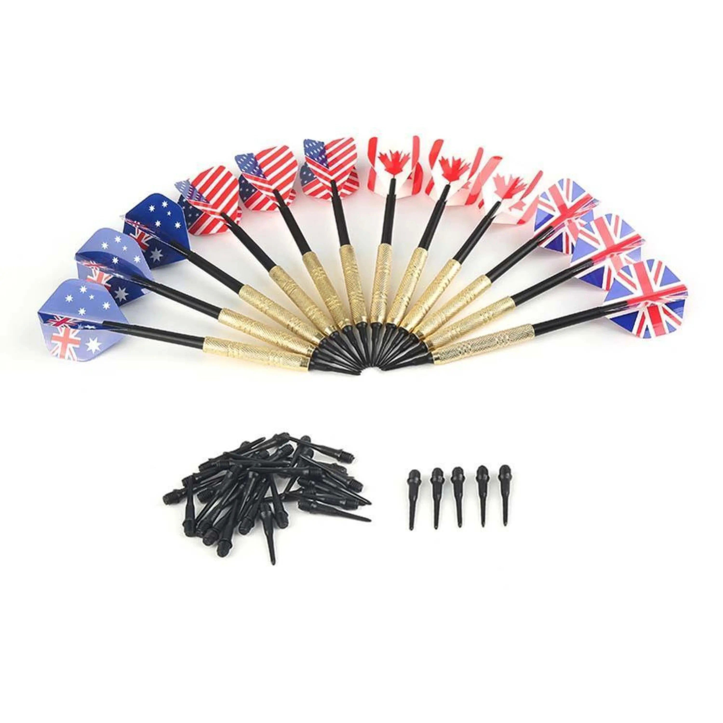 Sport-Knight® Dartpfeil Profi Soft-Darts 12 Stk., 18 g, rutschfest, optimaler Schwerpunkt