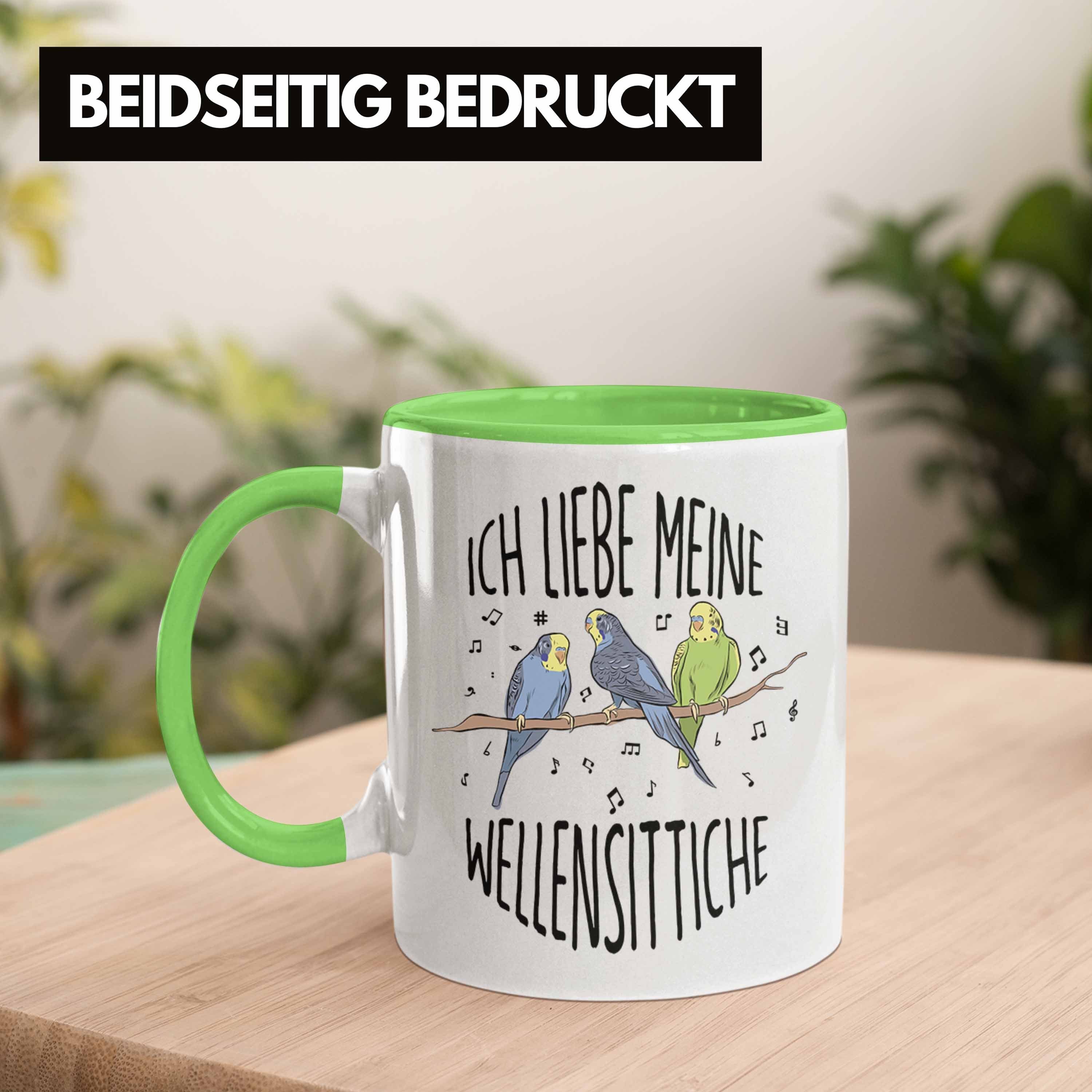 Trendation Geschenk Grün Wellensittich-Besitzer für Ich Li Wellensittich-Tasse Lustige Tasse