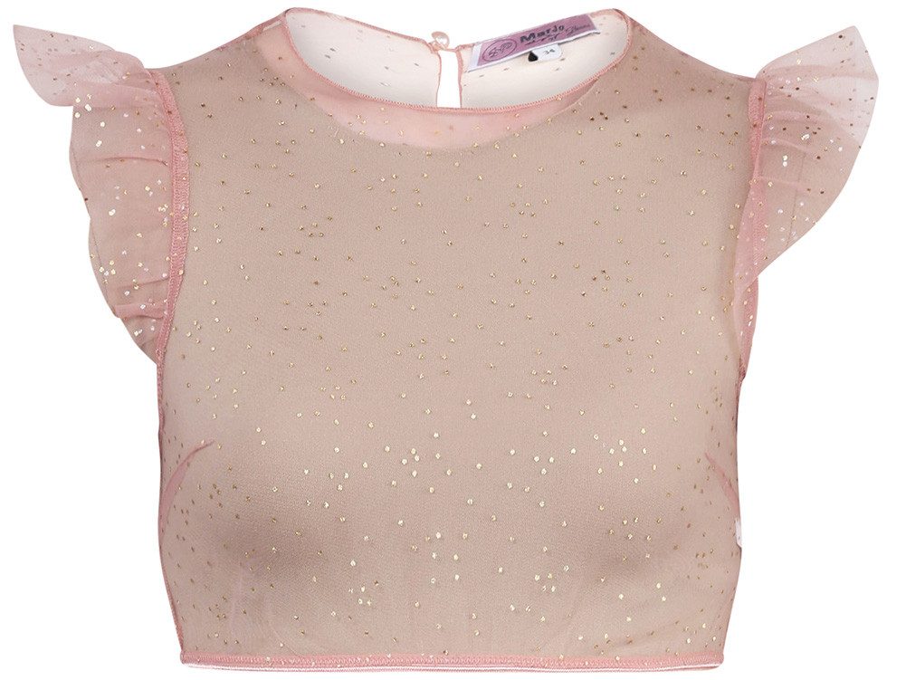 MarJo Dirndlbluse Dirndlbluse Mitterbach flamingo