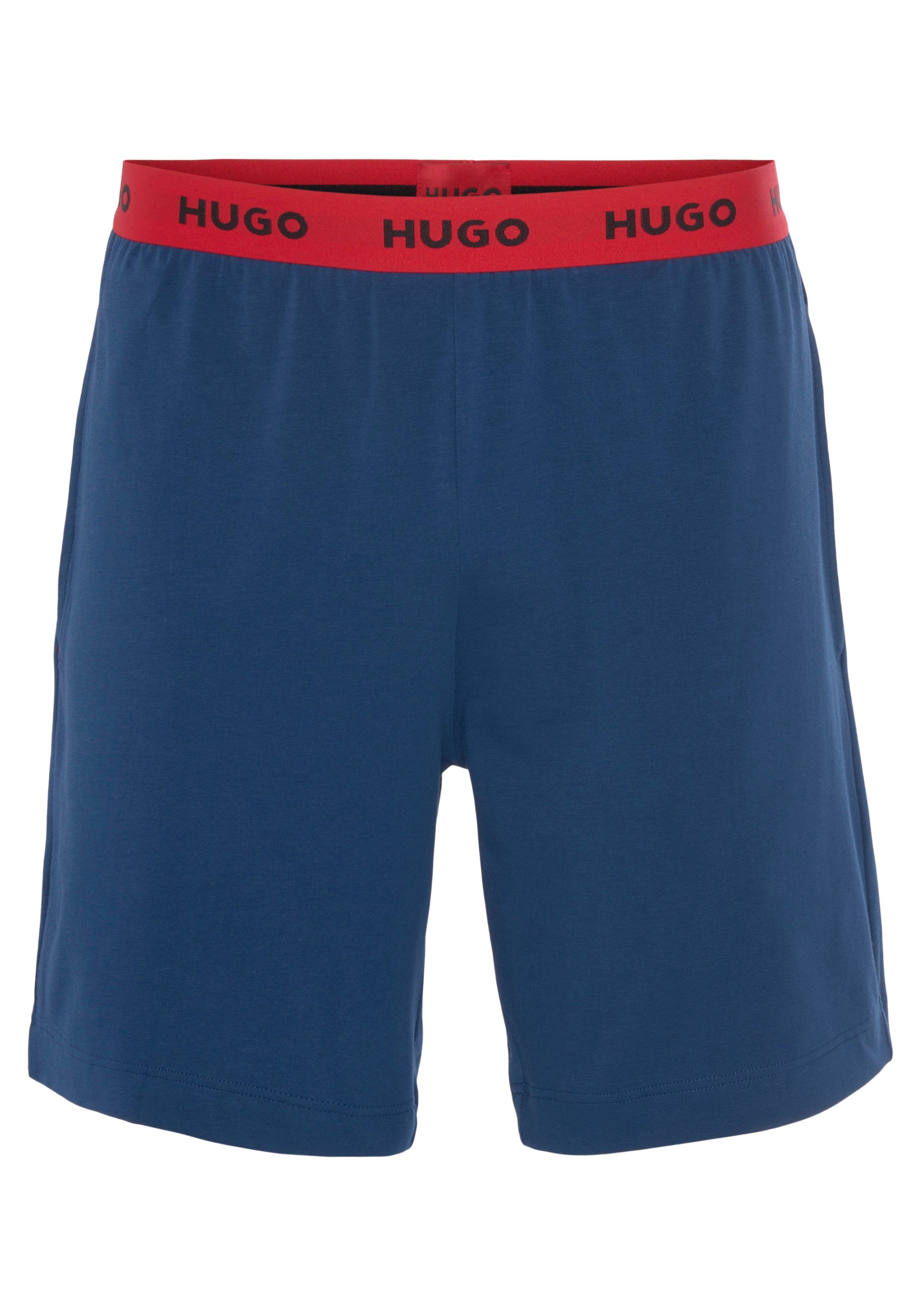 HUGO Pyjamahose 417 Short Pant Linked navy