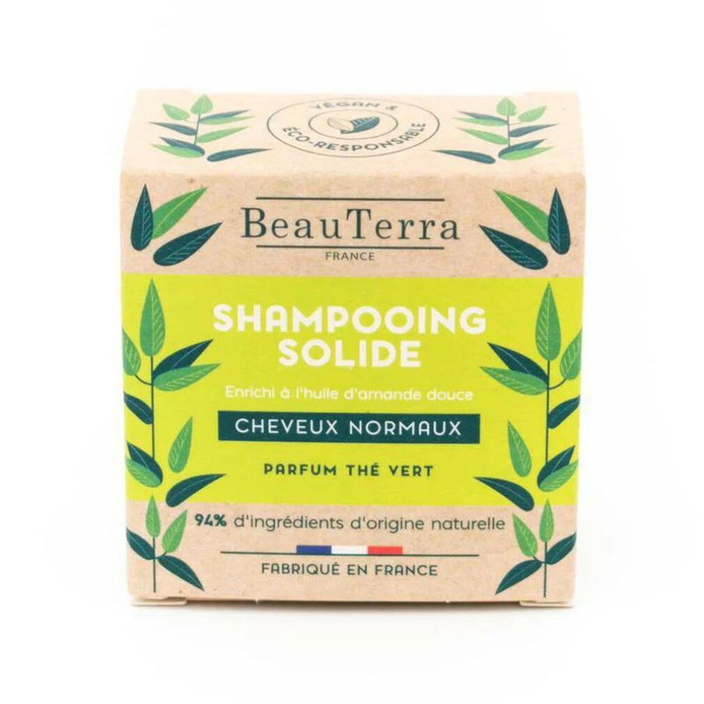 Beauterra Haarshampoo SOLIDE champú té verde 75 gr