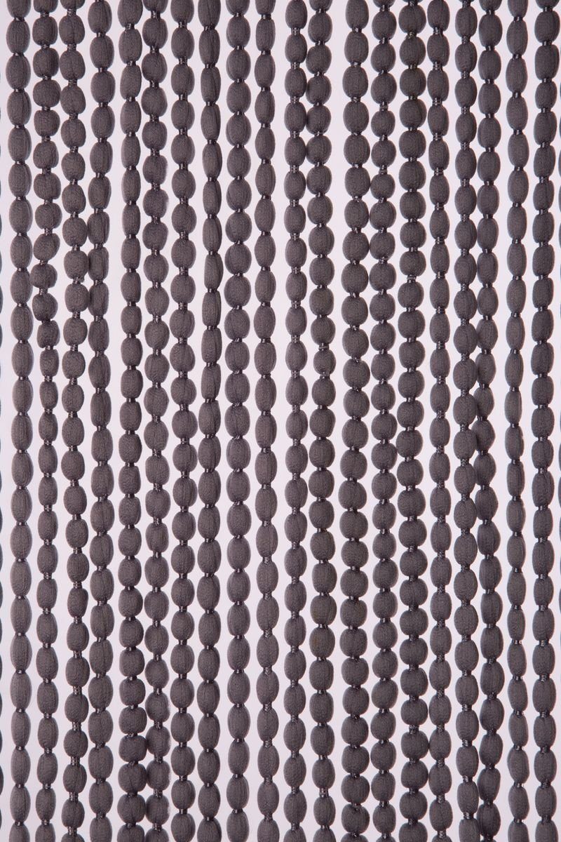 Decona - 90 blickdicht Bead Conacord grau, Stranganzahl 200 x Türvorhang Polyester halbtransparent, dank Perlenvorhang CONACORD, Ösen, hoher cm,