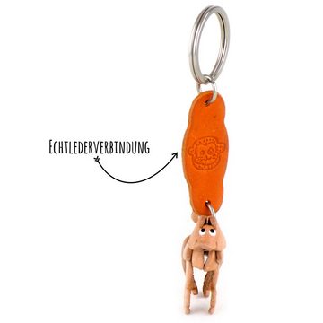 Monkimau Schlüsselanhänger Pudel Schlüsselanhänger Leder Tier Figur (Packung)