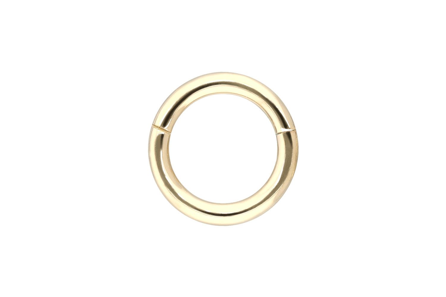 PIERCINGLINE Nasenpiercing 14/18 Karat Gold Segmentring Clicker Ohrpiercing Septum Nase (Clicker, 1-tlg), Ohrpiercing für Conch, Helix, Tragus, Daith, Lobe