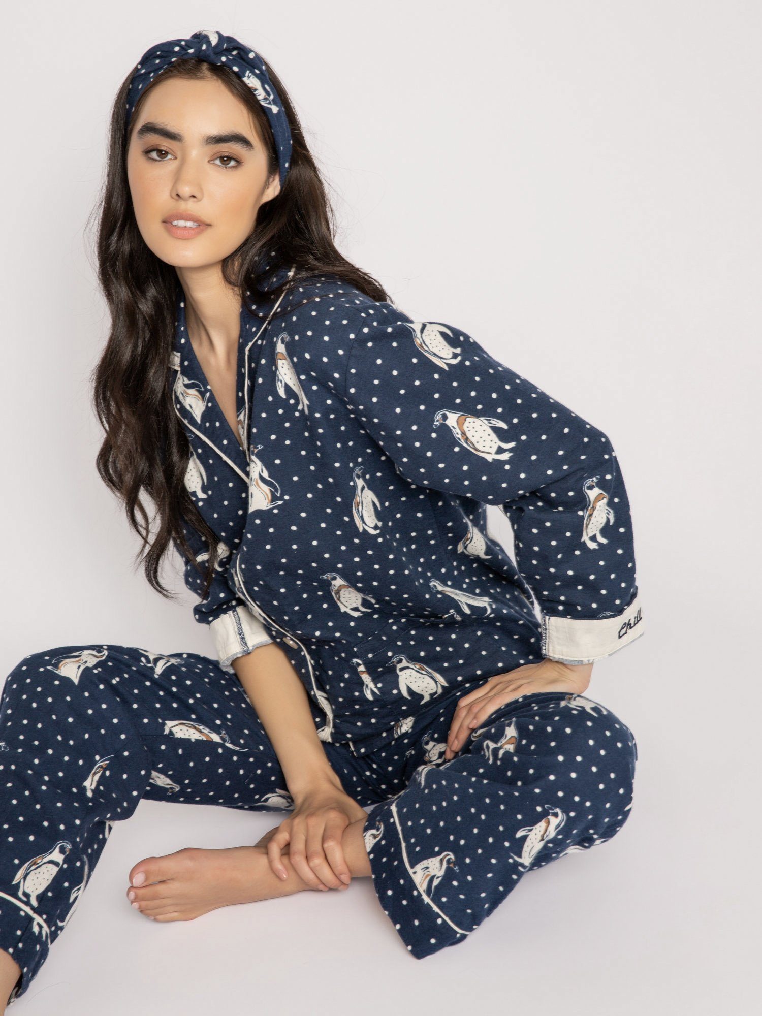 Flanells pyjama blaugrün PJ Pyjama Salvage schlafanzug schlafmode